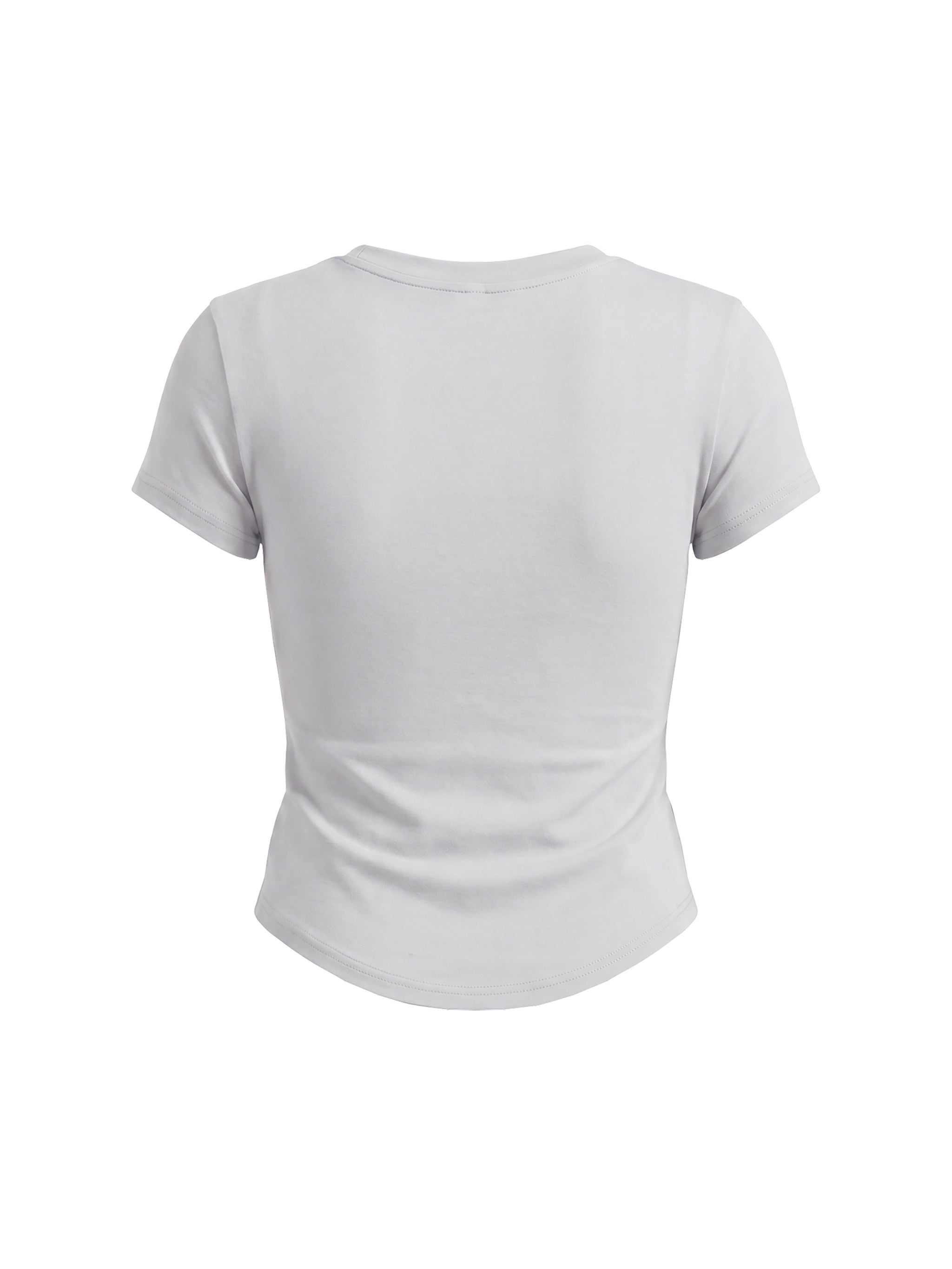 Women's Paneled Crop T-Shirt – Slim Fit Casual Streetwear Tee