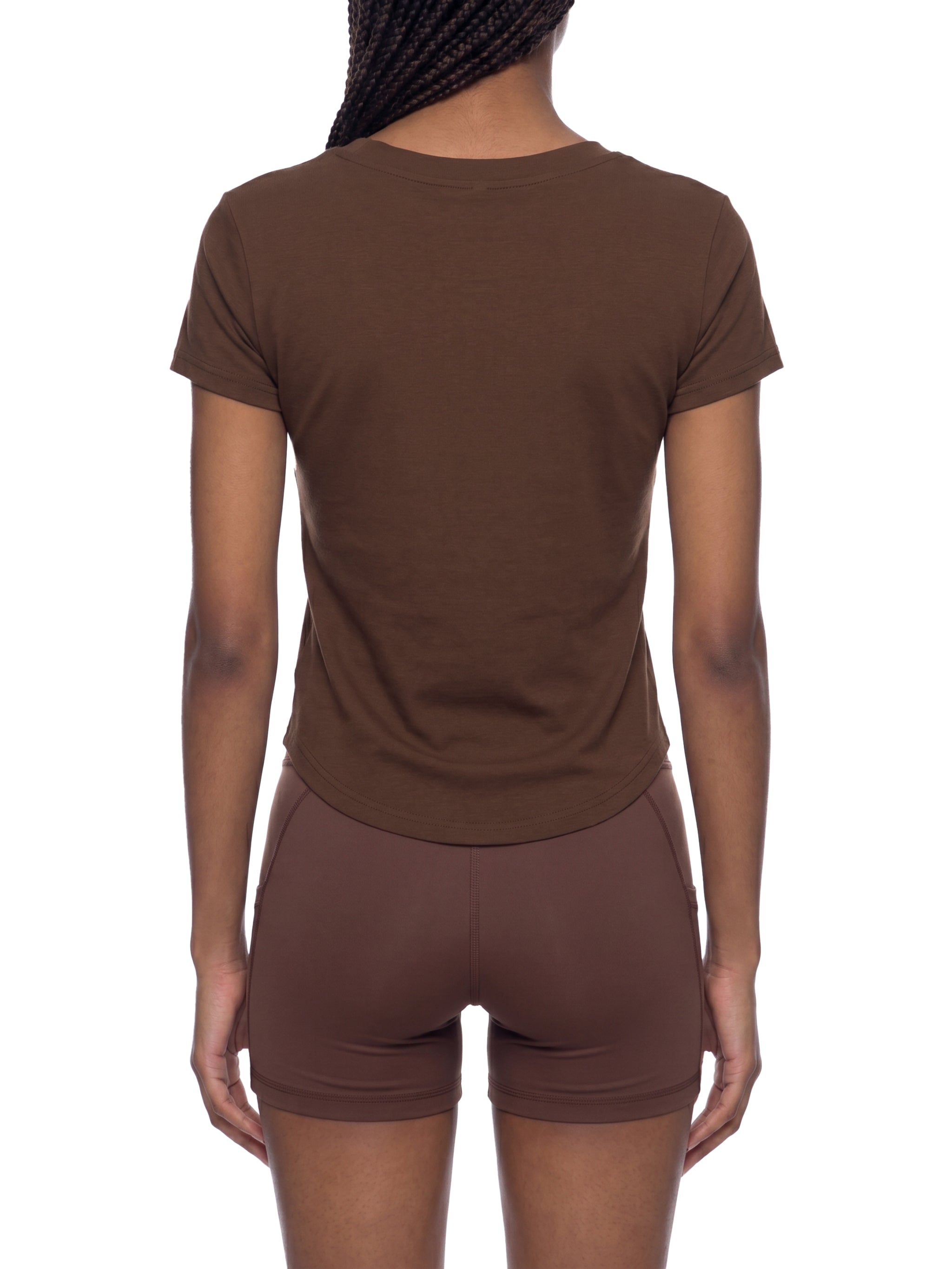 Women's Paneled Crop T-Shirt – Slim Fit Casual Streetwear Tee