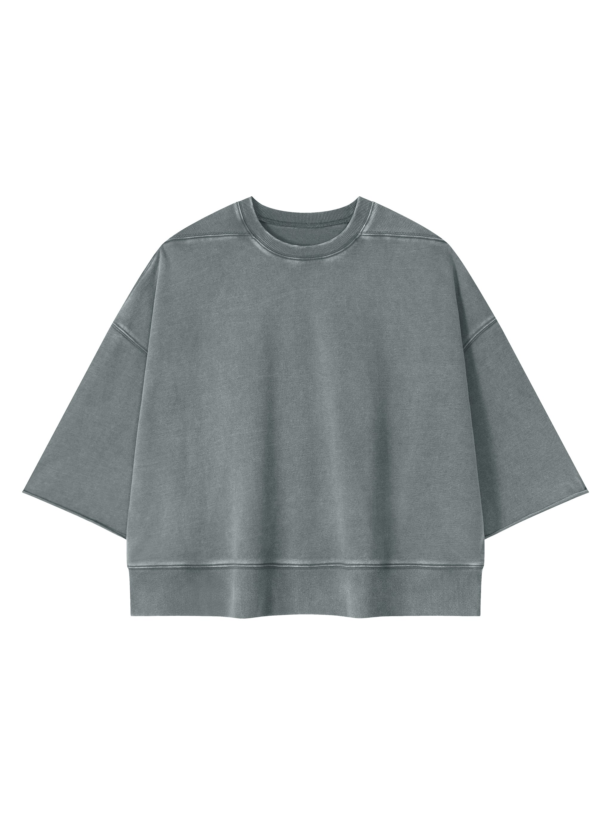 Unisex Mineral Wash Boxy Raw Edge T-Shirt – Premium Oversized Streetwear Tee