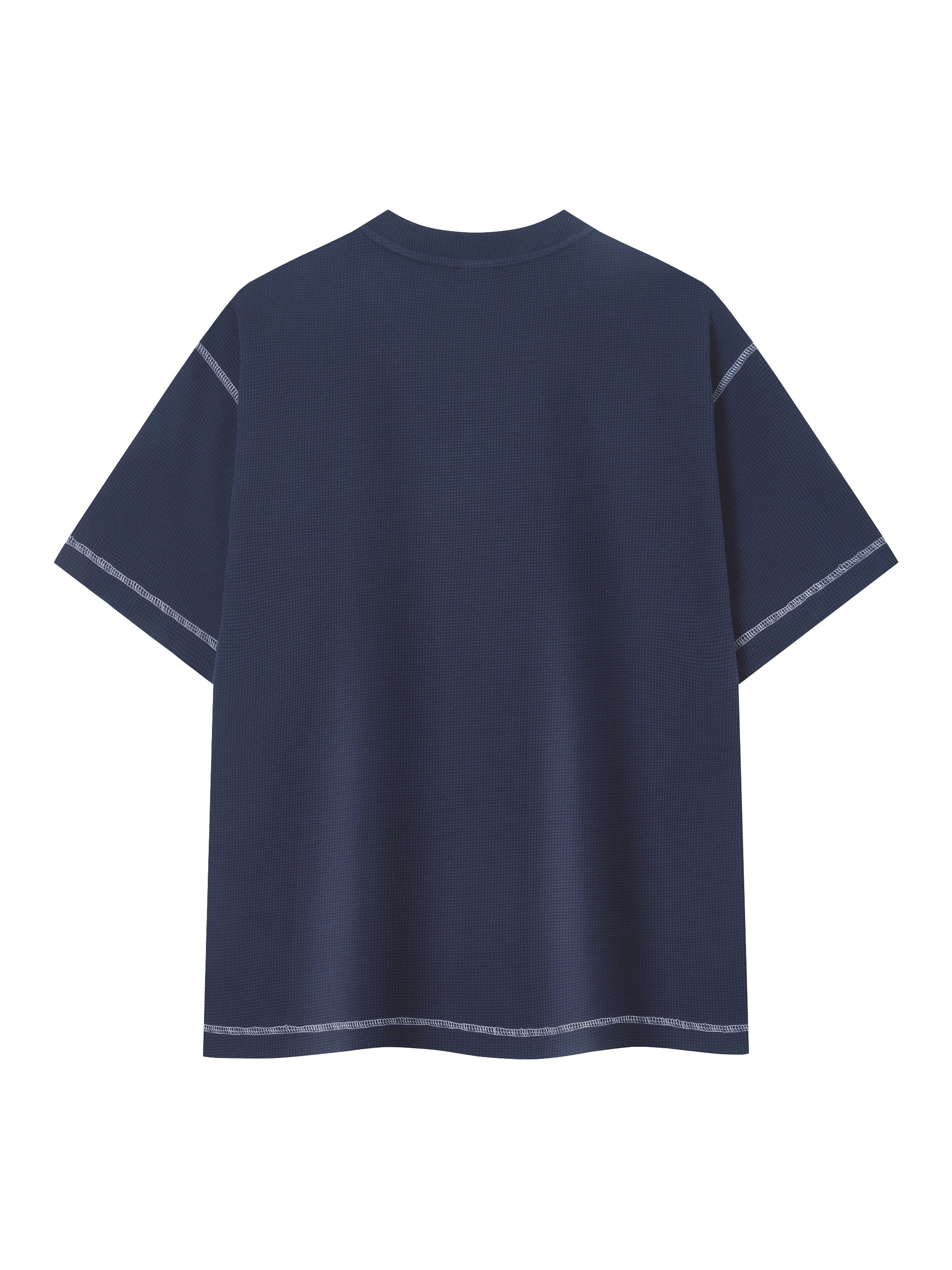 Unisex Vintage Sunfade Waffle Knit Boxy T-Shirt – Oversized Streetwear Tee