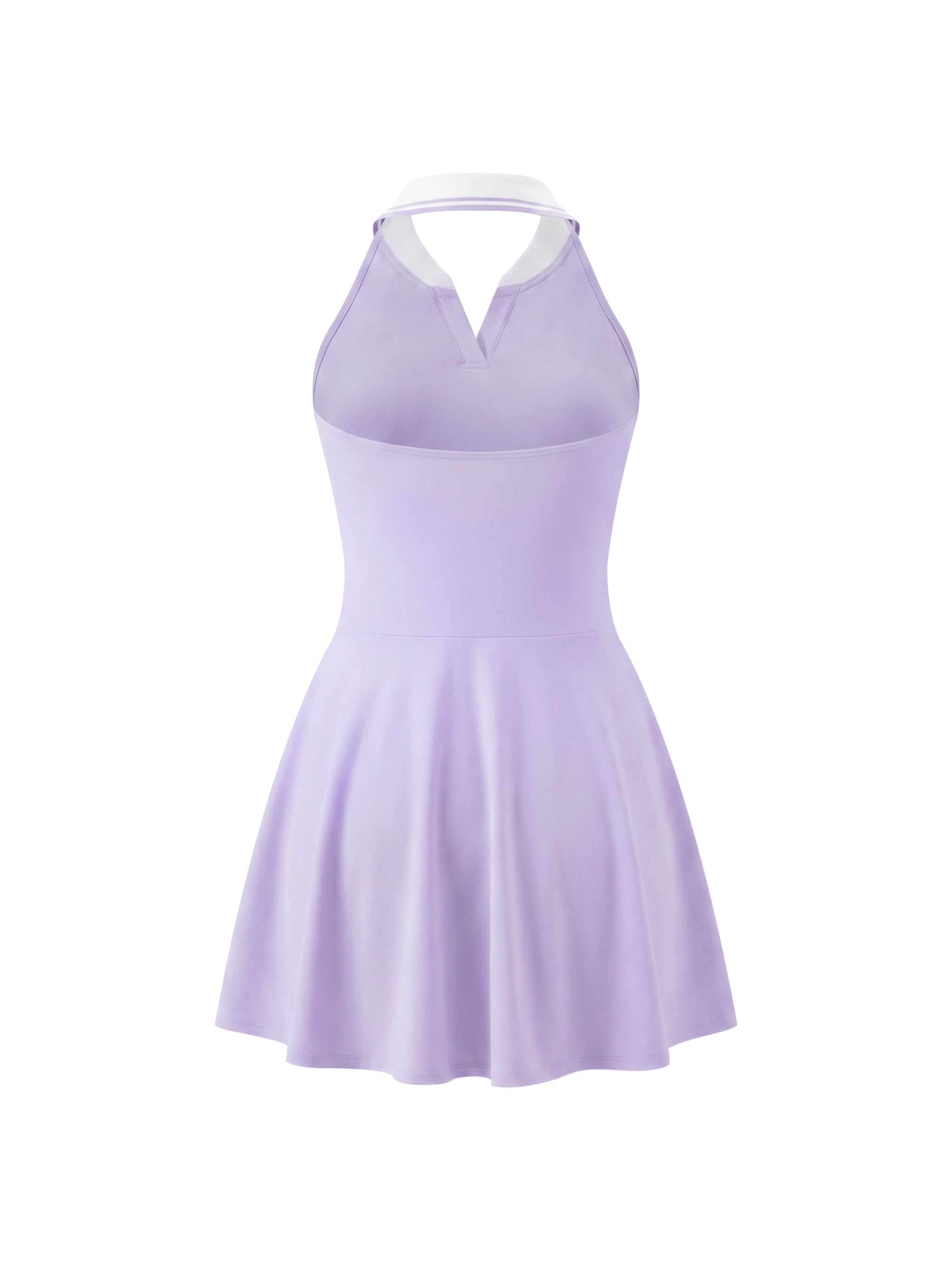 Women's Collared Halter A-Line Tennis Dress – Sleeveless Activewear Dress