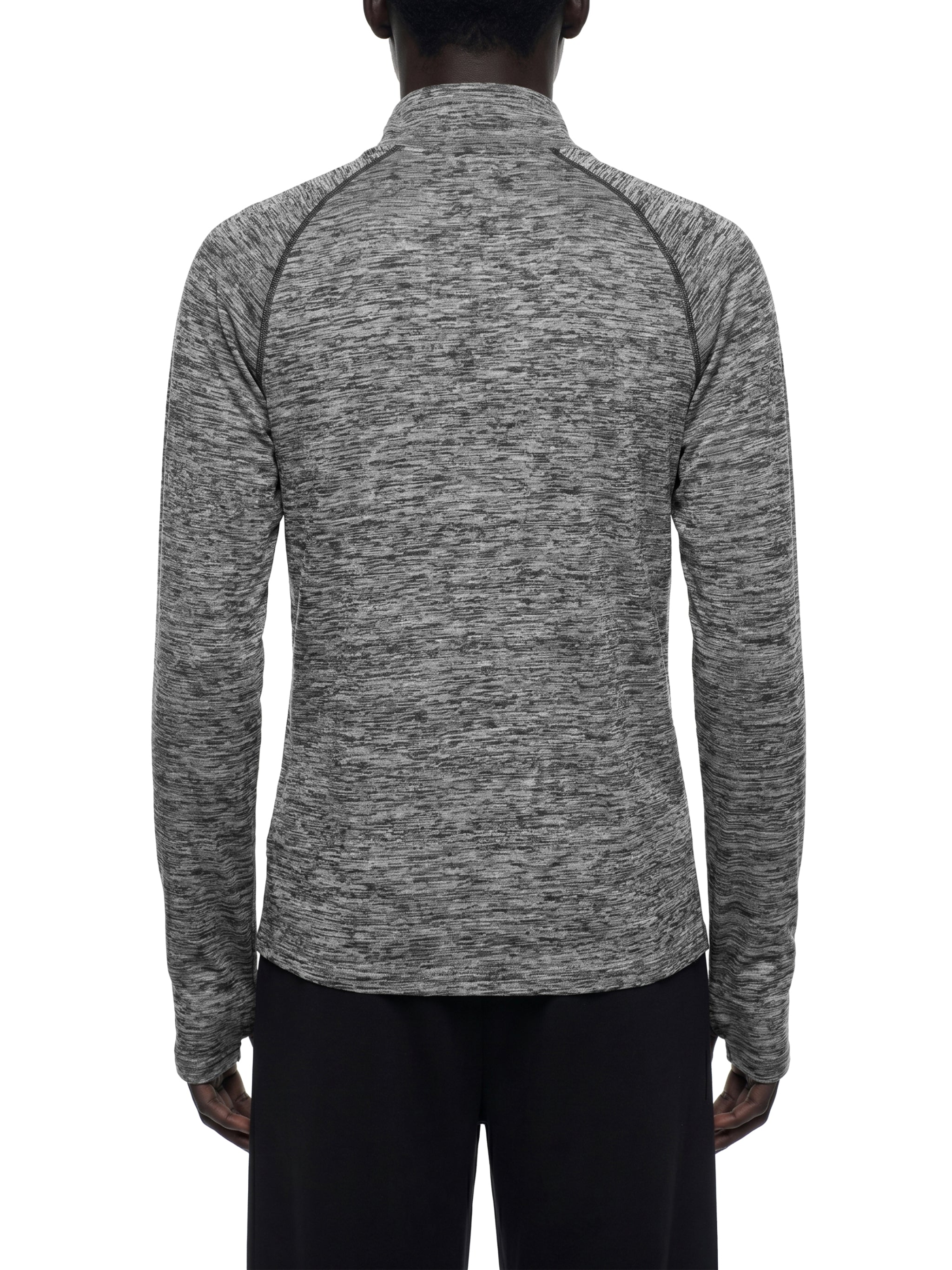 Men's Quarter-Zip Performance Long Sleeve T-Shirt – Lightweight Athletic Training Top