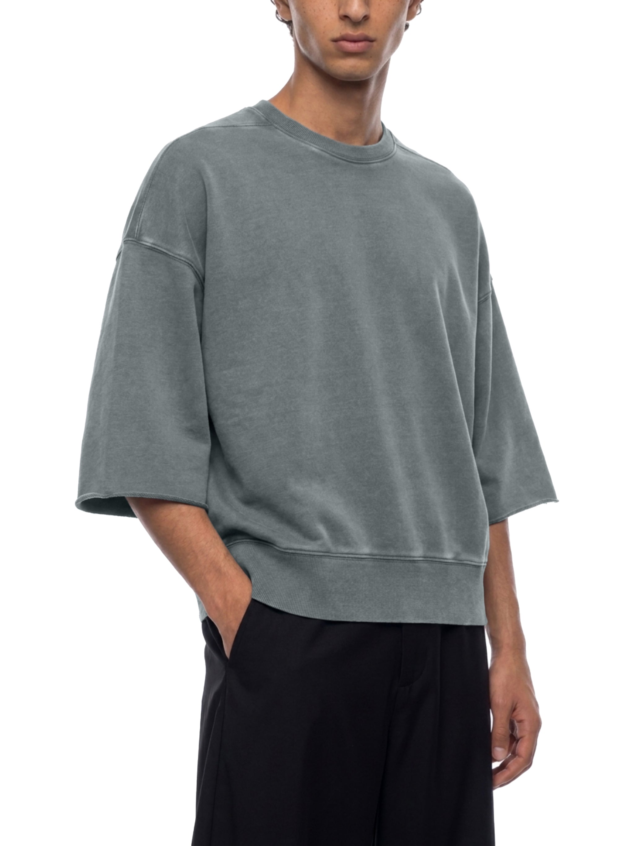 Unisex Mineral Wash Boxy Raw Edge T-Shirt – Premium Oversized Streetwear Tee
