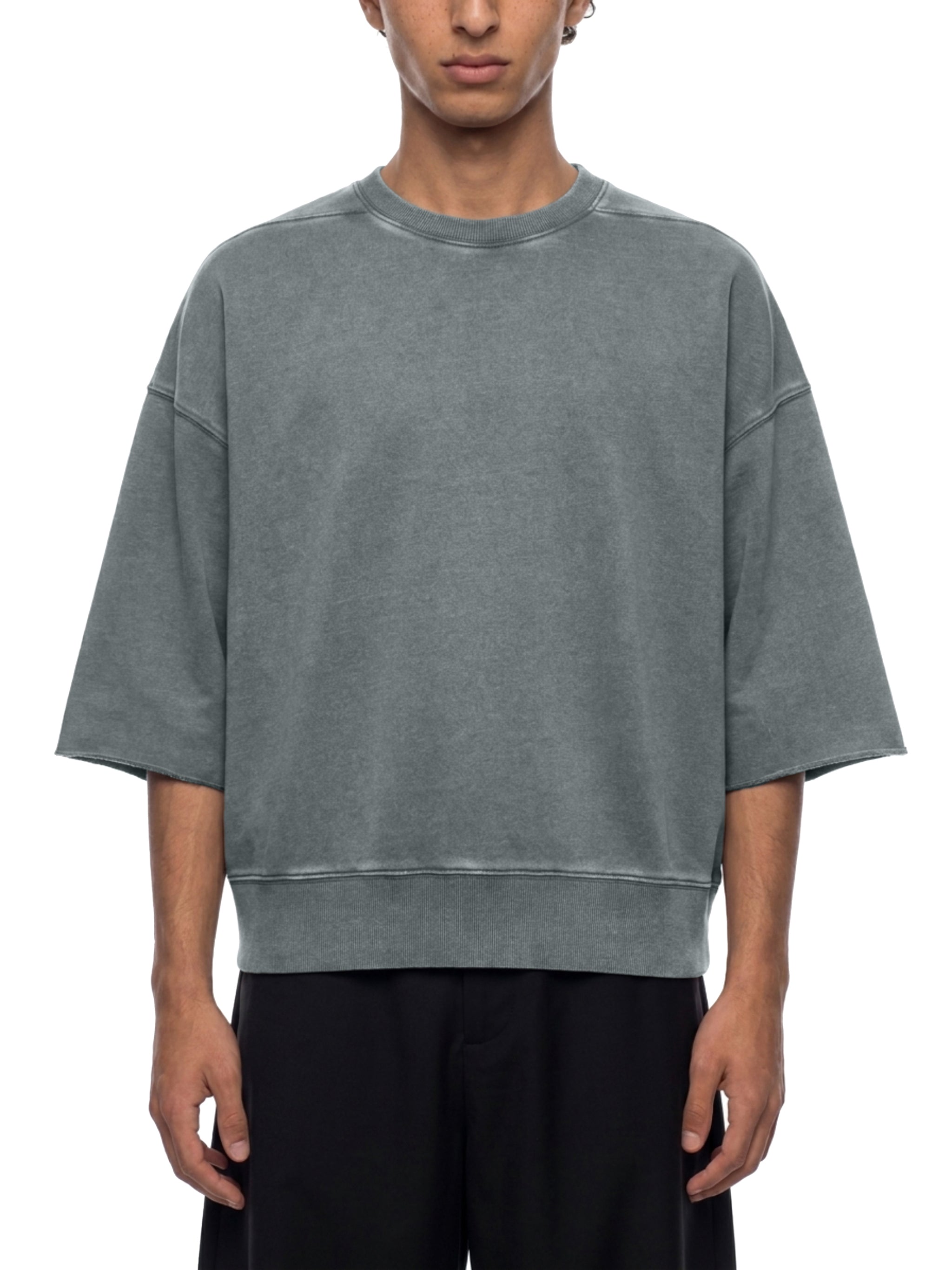 Unisex Mineral Wash Boxy Raw Edge T-Shirt – Premium Oversized Streetwear Tee