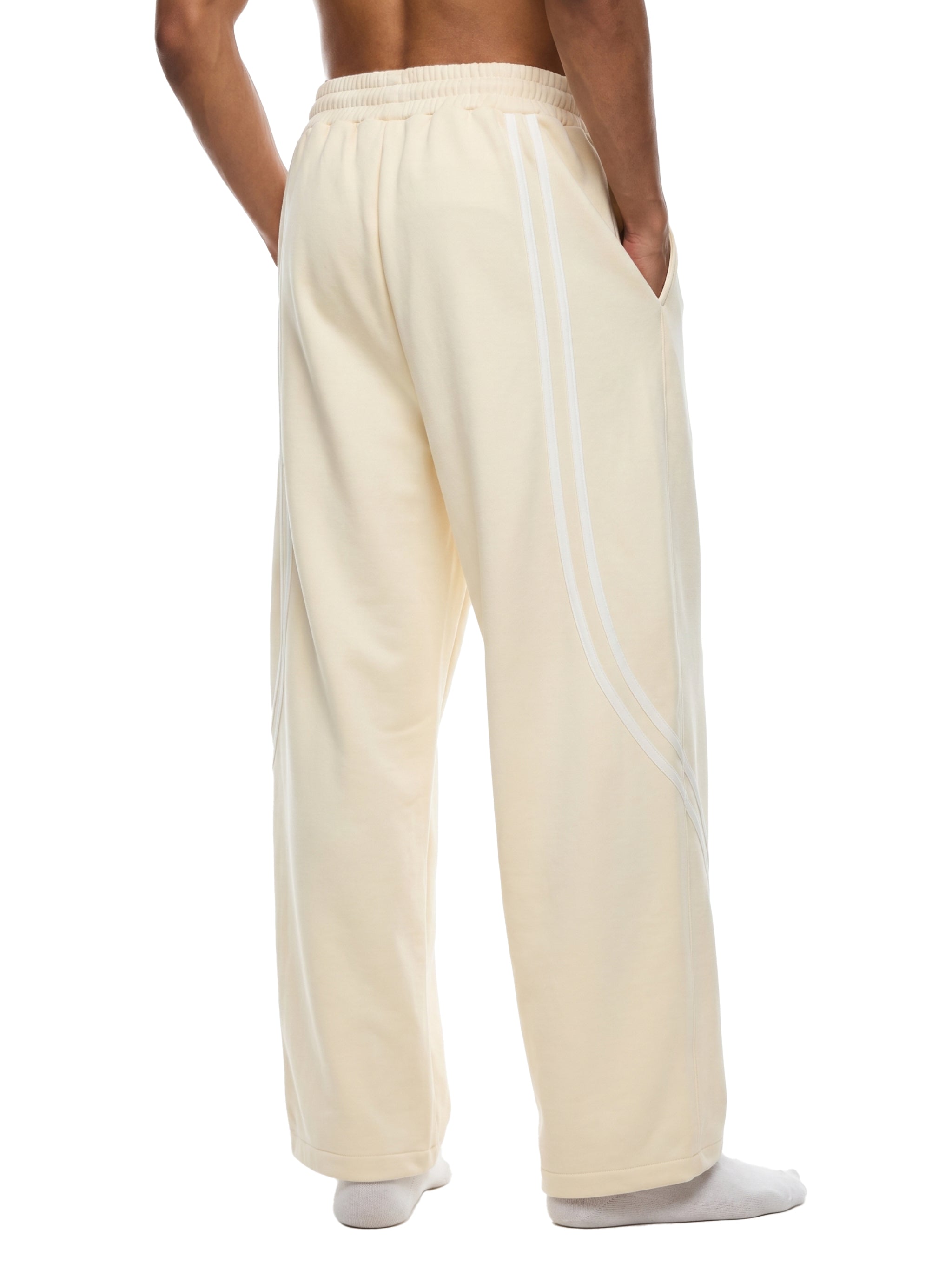 Unisex Wide Leg Piping Sweatpants – Oversized Relaxed Fit Streetwear Joggers