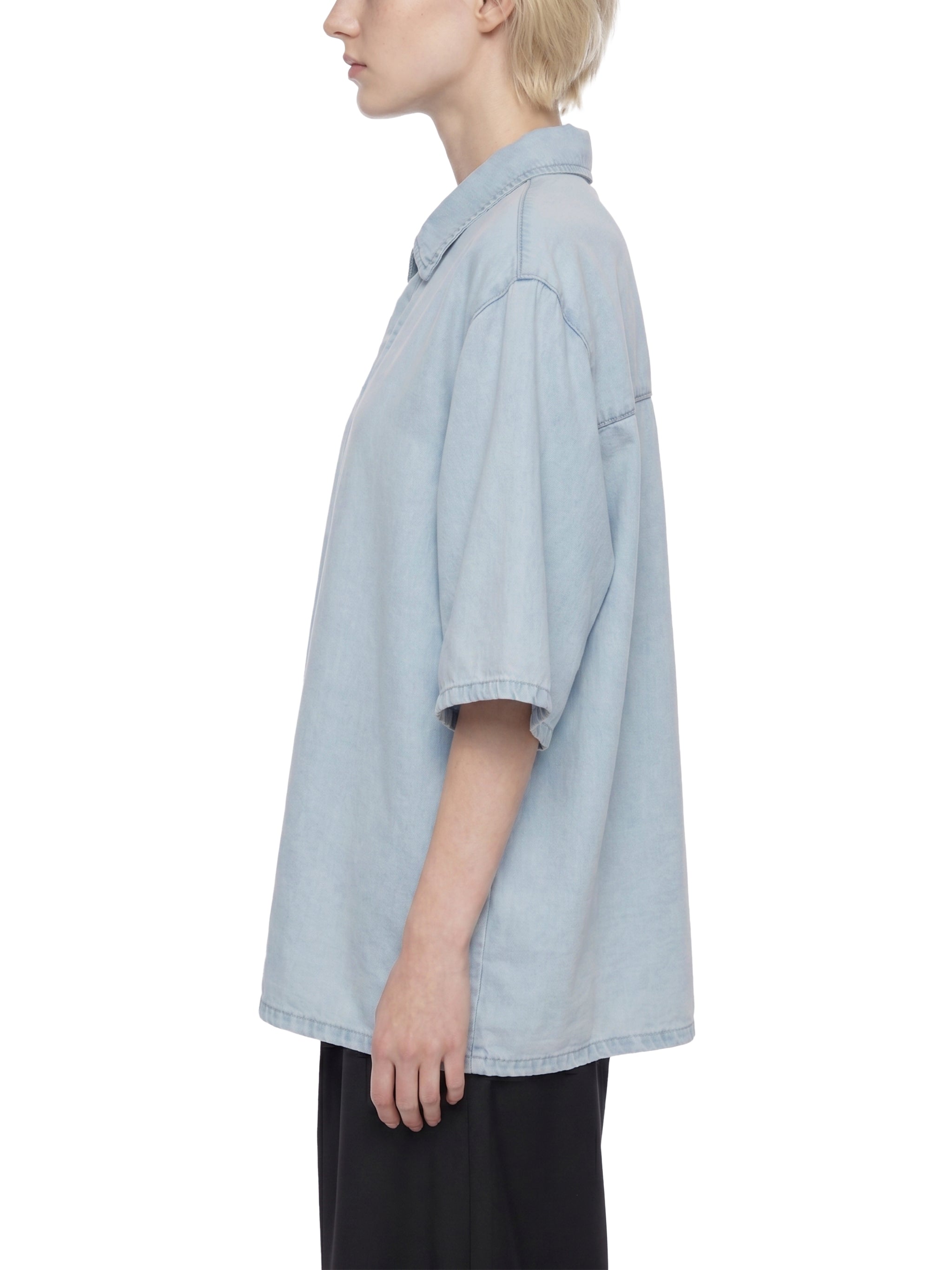 Unisex Vintage Wash Lyocell Drop Shoulder Shirt – Oversized Premium Button-Up