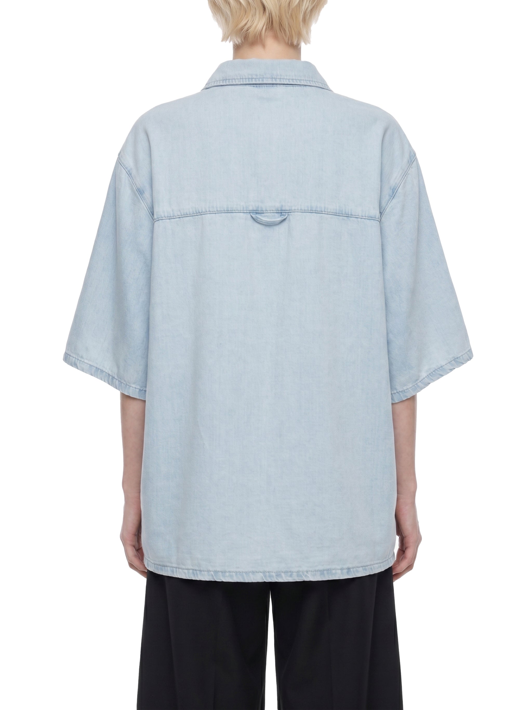 Unisex Vintage Wash Lyocell Drop Shoulder Shirt – Oversized Premium Button-Up