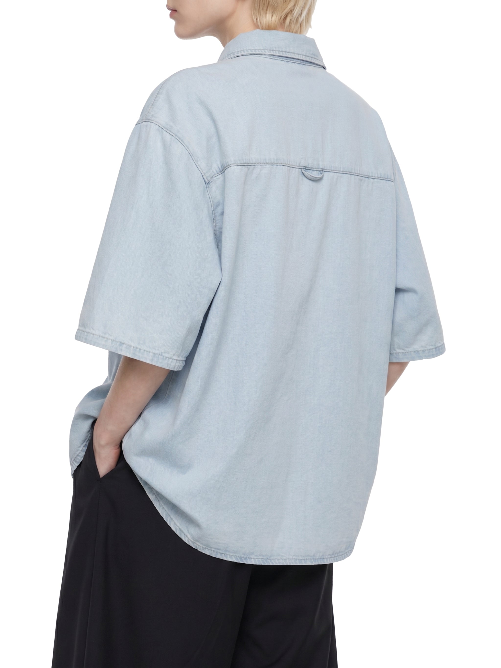 Unisex Vintage Wash Lyocell Drop Shoulder Shirt – Oversized Premium Button-Up