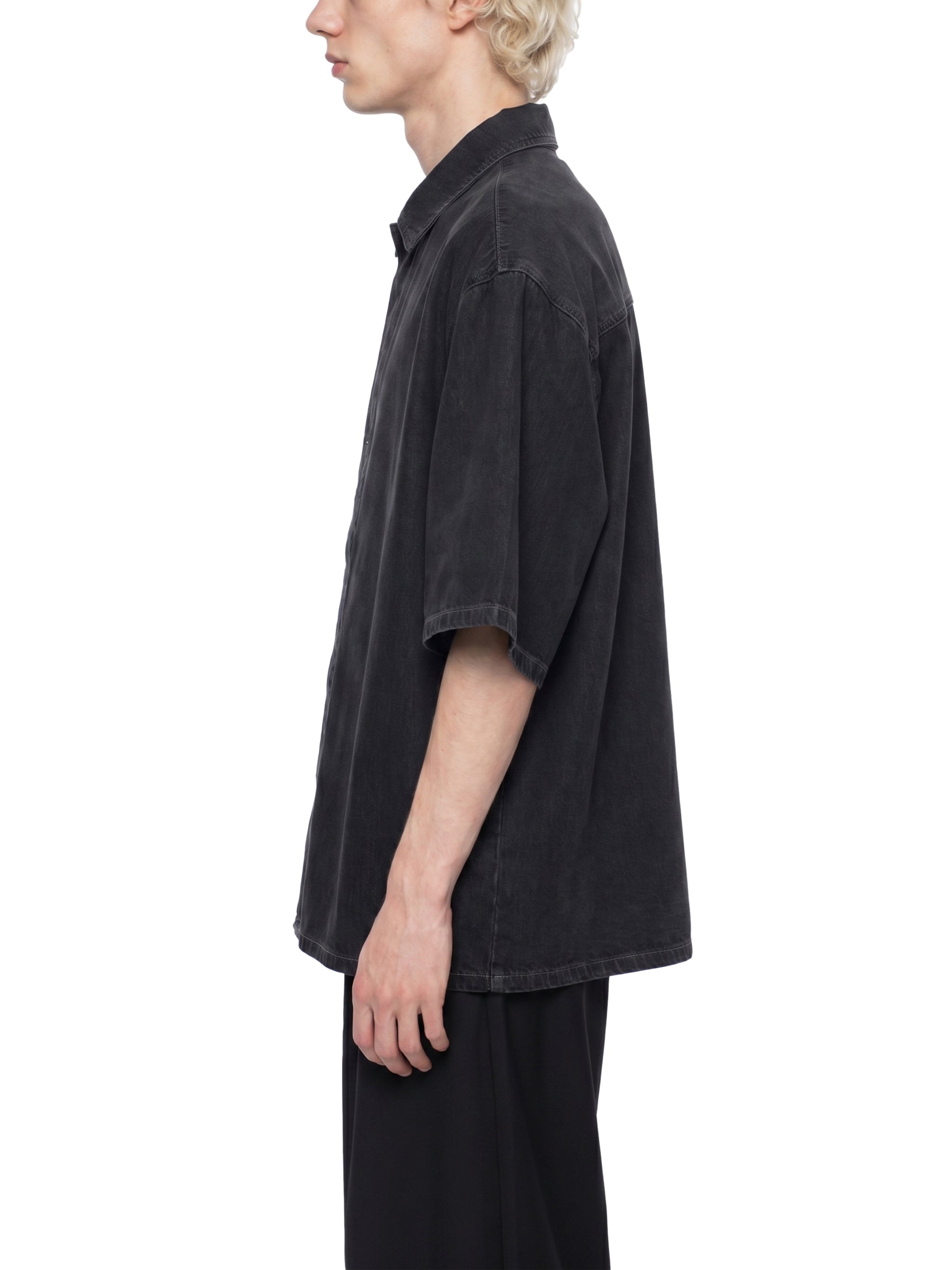 Unisex Vintage Wash Lyocell Drop Shoulder Shirt – Oversized Premium Button-Up