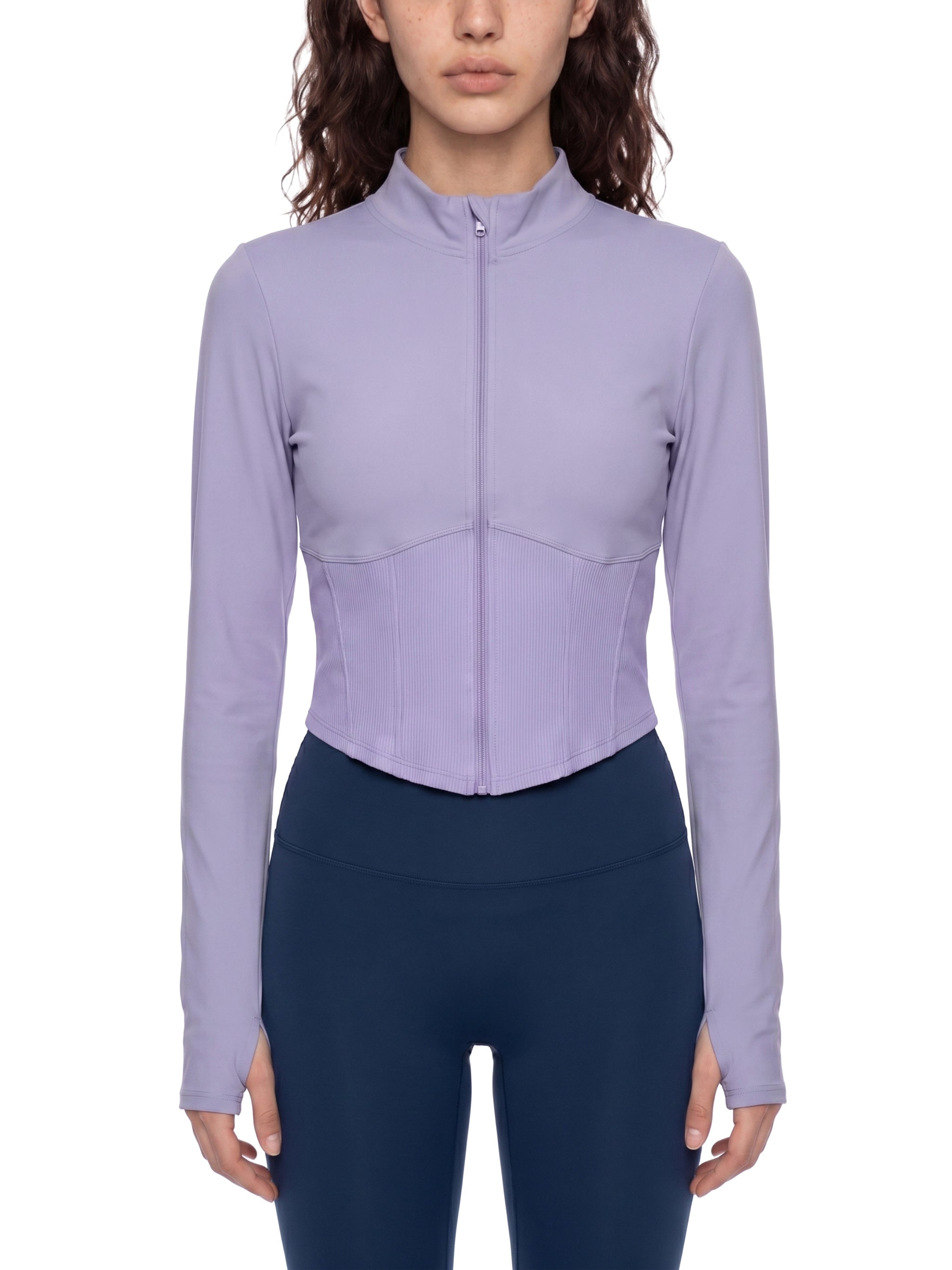 Women's Slim Fit Full-Zip Performance Jacket – Activewear Yoga Jacket