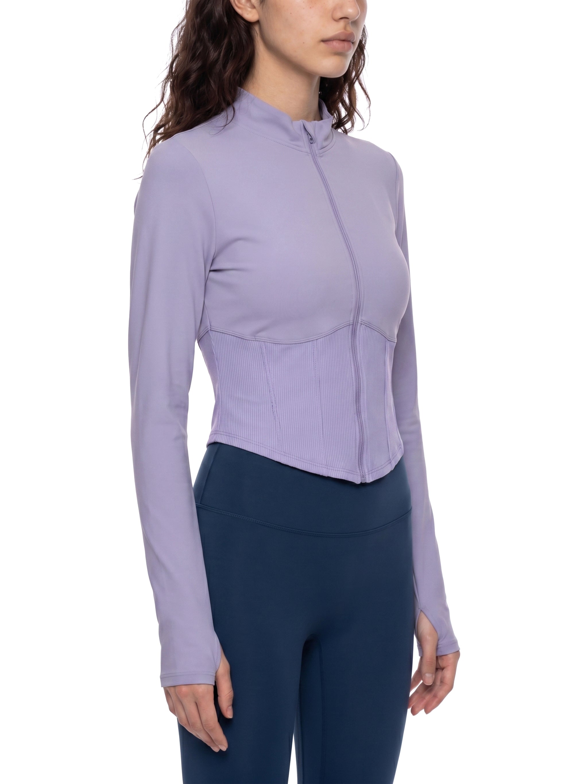 Women's Slim Fit Full-Zip Performance Jacket – Activewear Yoga Jacket