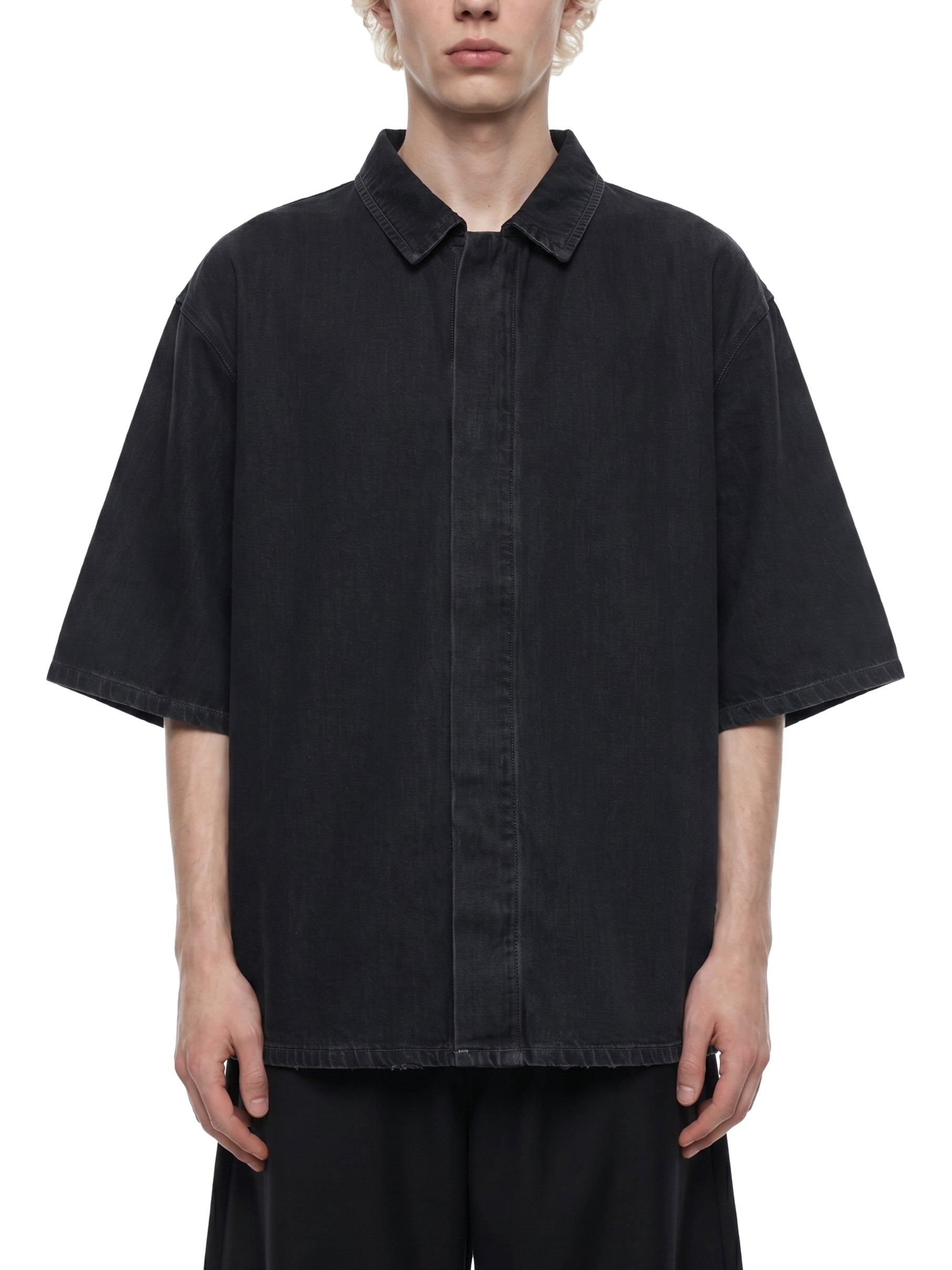 Unisex Vintage Wash Lyocell Drop Shoulder Shirt – Oversized Premium Button-Up