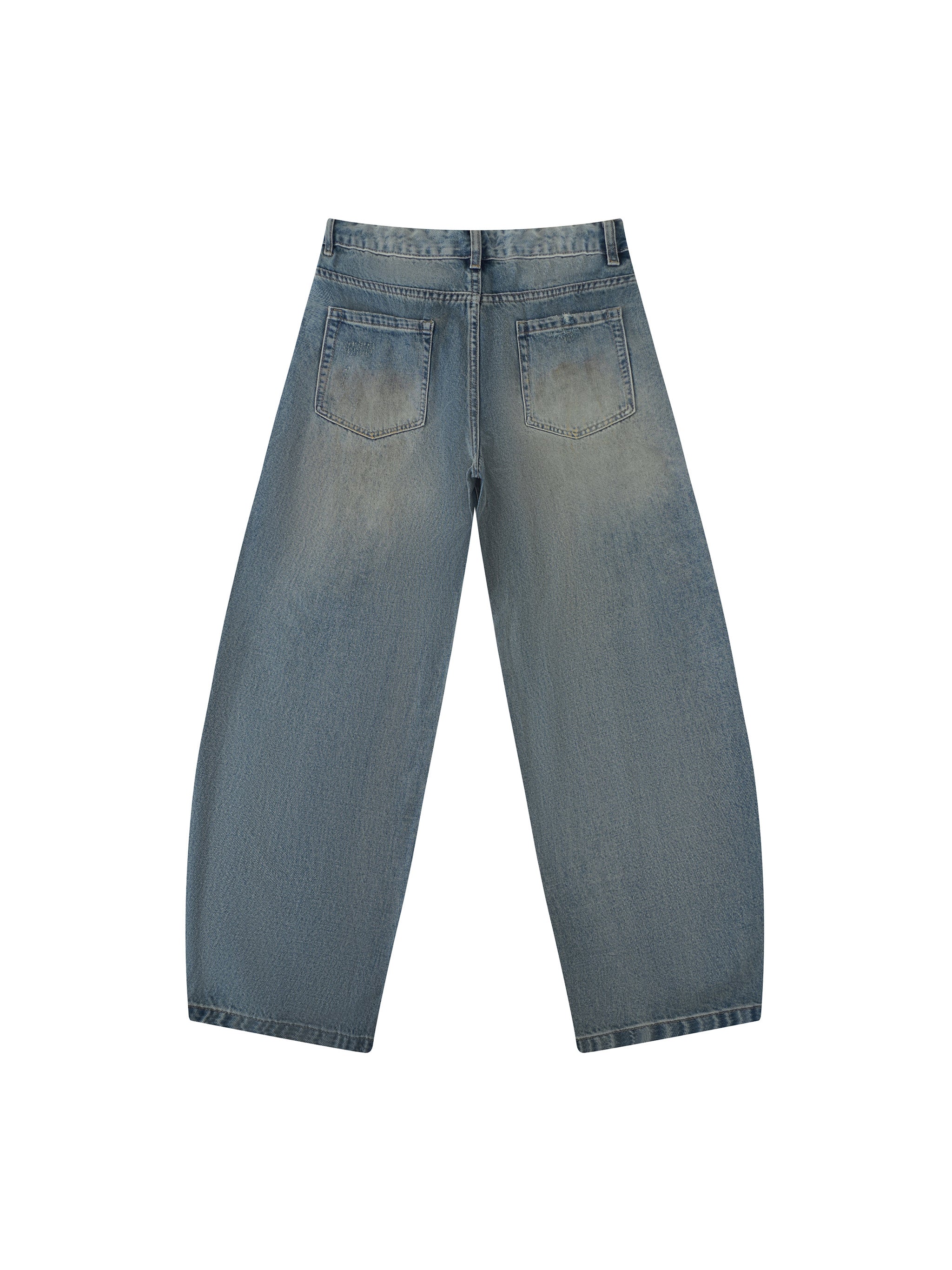 Men's Distressed Barrel Leg Jeans – Relaxed Fit Premium Denim Pants