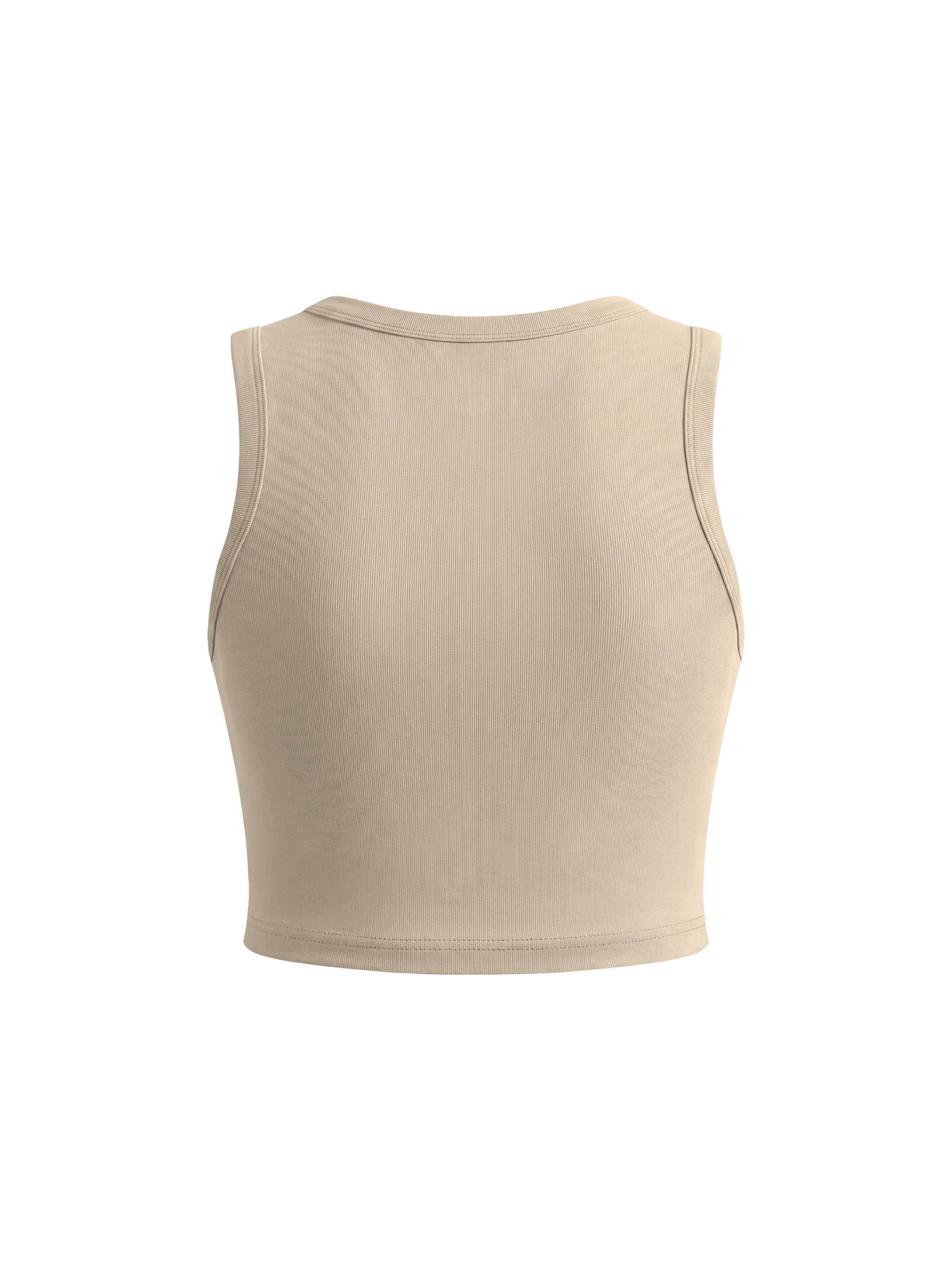 Women's Tight Crew Neck Crop Tank Top – Slim Fit Essential Sleeveless Top