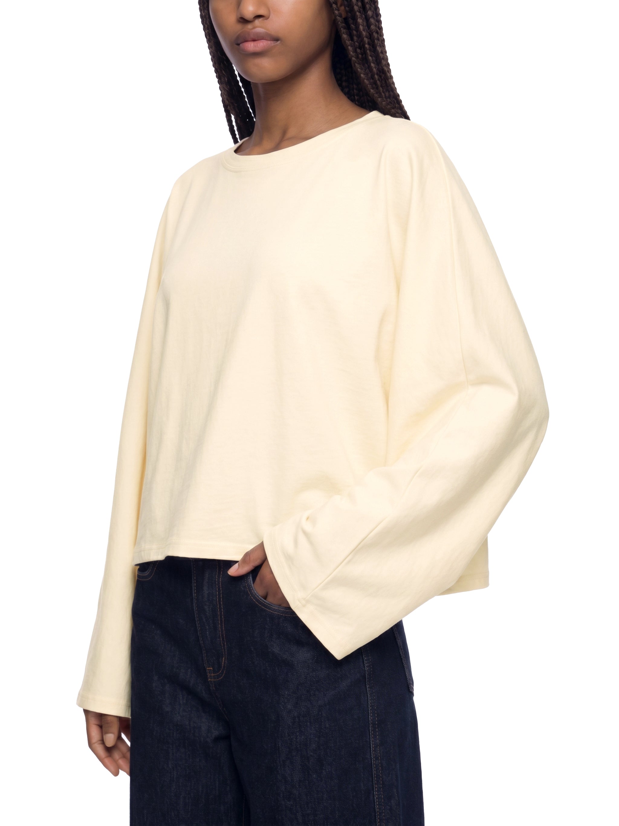 Women's Boxy Batwing Sleeve T-Shirt – Oversized Casual Streetwear Tee