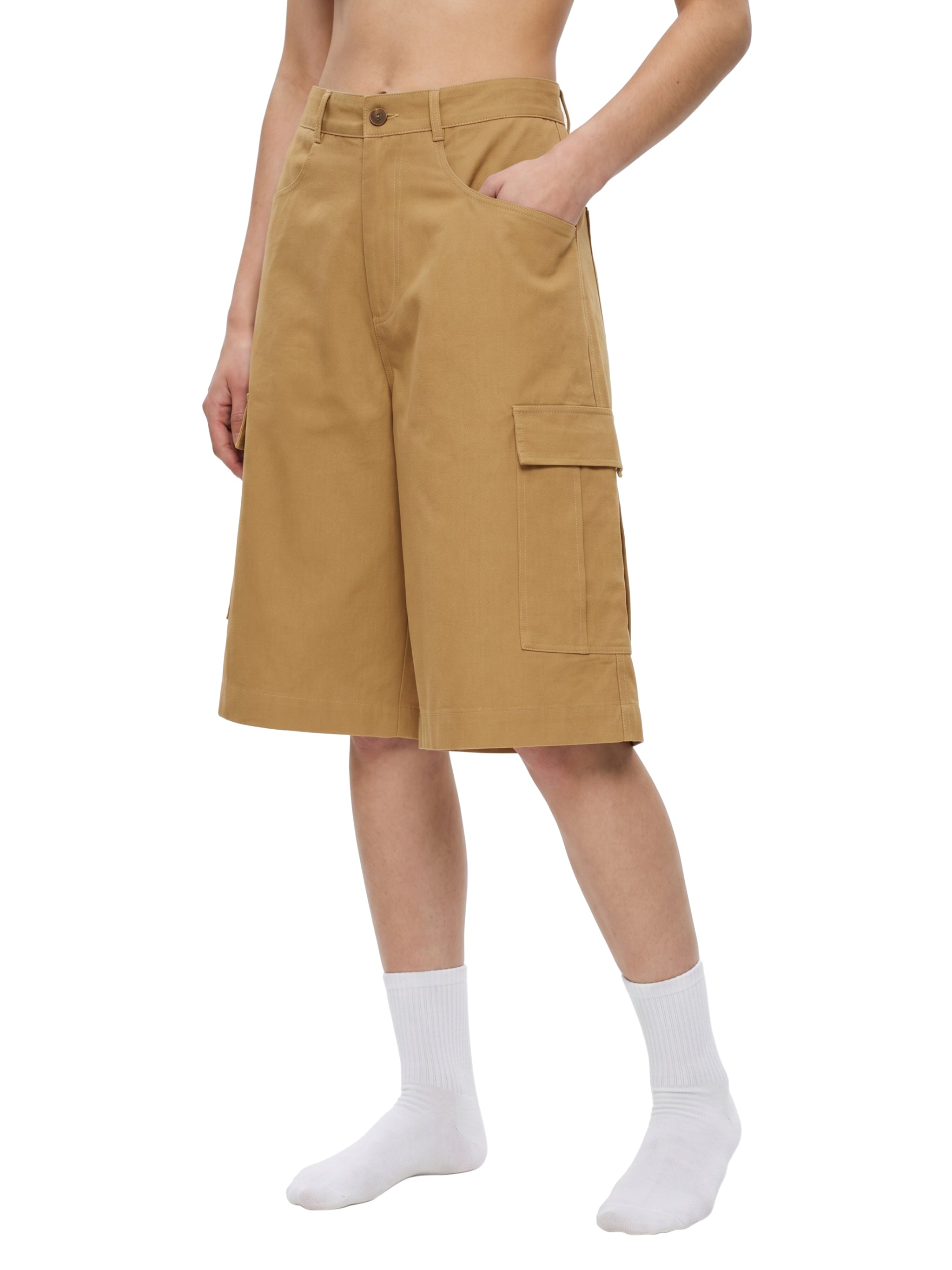 Unisex Woven Cargo Shorts – Relaxed Fit Utility Streetwear Shorts