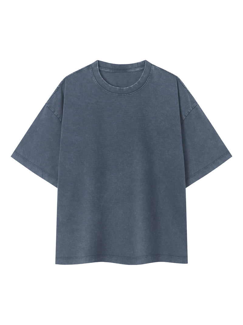 Unisex Vintage Wash Boxy T-Shirt – Oversized Heavyweight Faded Streetwear Tee