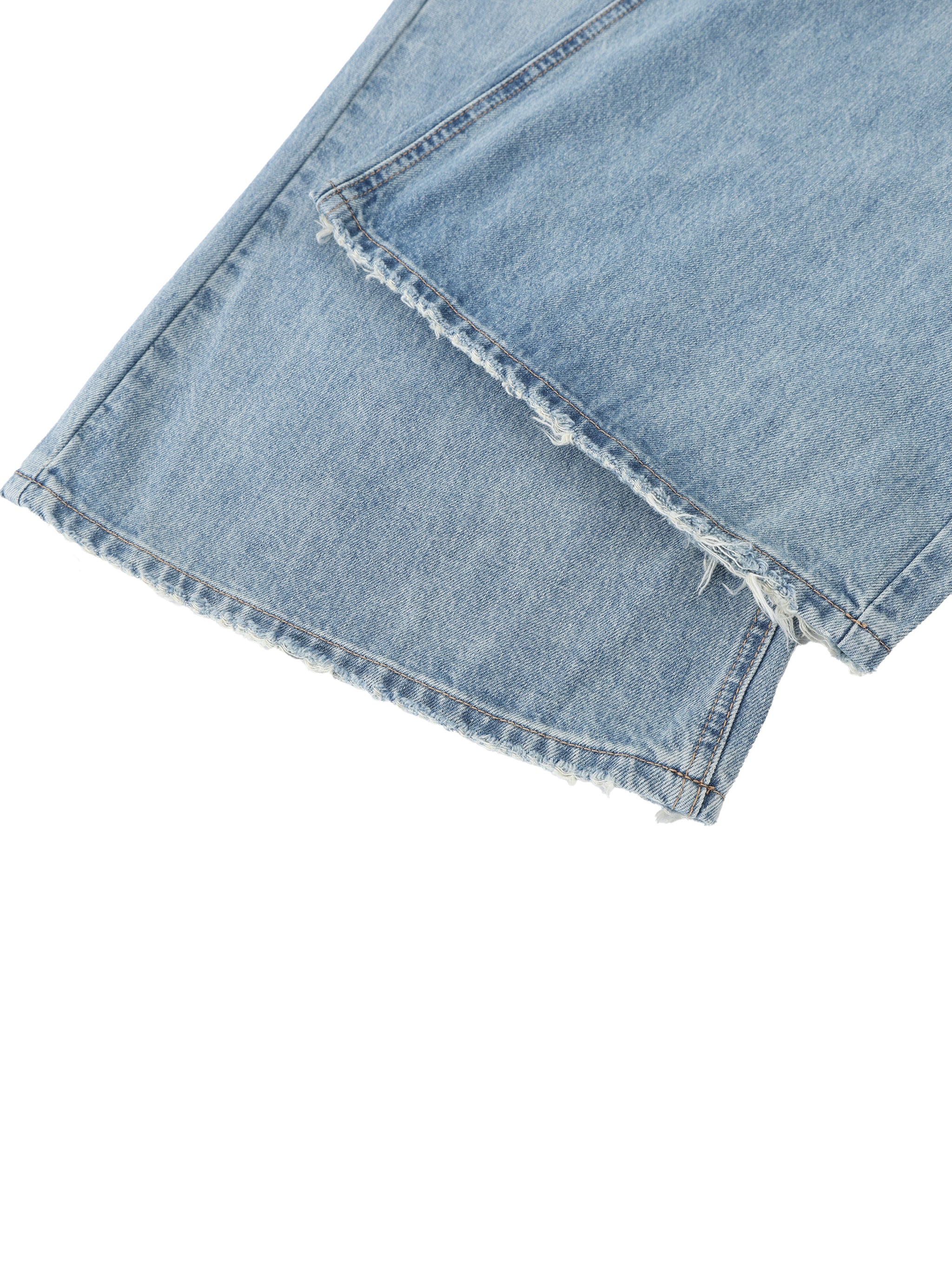 Women's Vintage Wash Distressed Wide Leg Jeans – High-Rise Relaxed Fit Denim