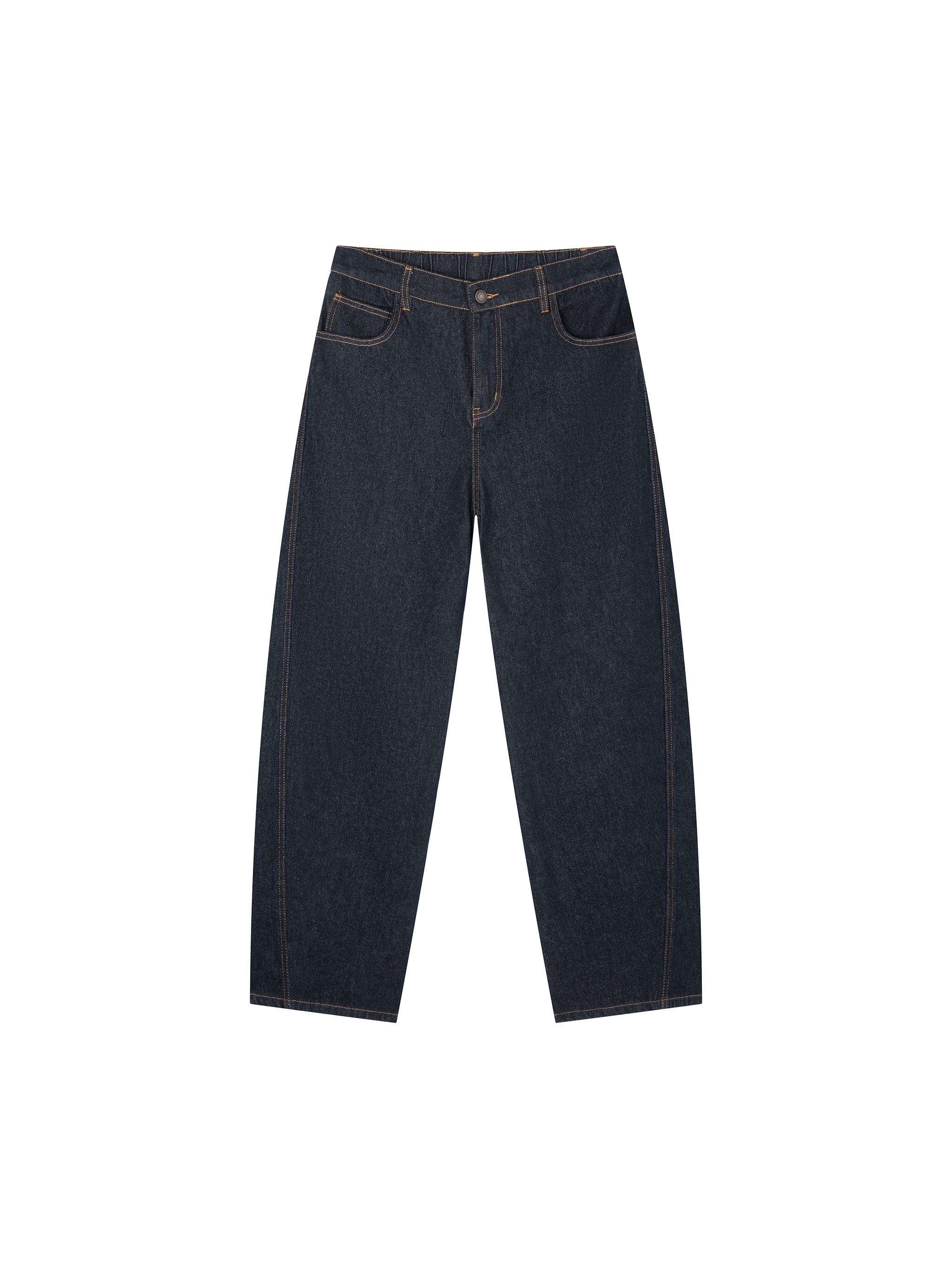 Men's Vintage Wash Barrel Leg Jeans – Relaxed Fit Premium Denim