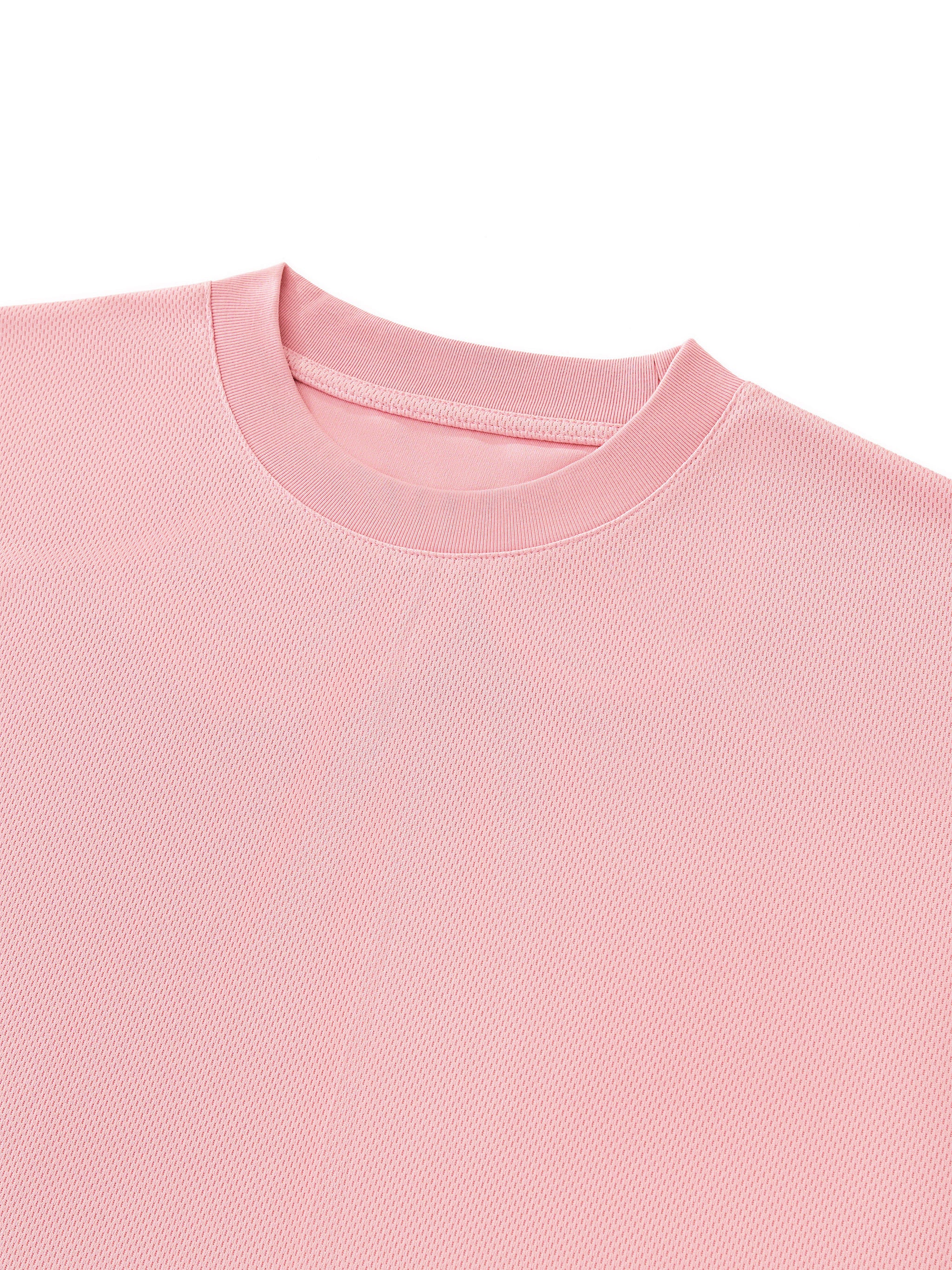 Unisex Boxy Mesh Crewneck T-Shirt – Oversized Breathable Streetwear Tee