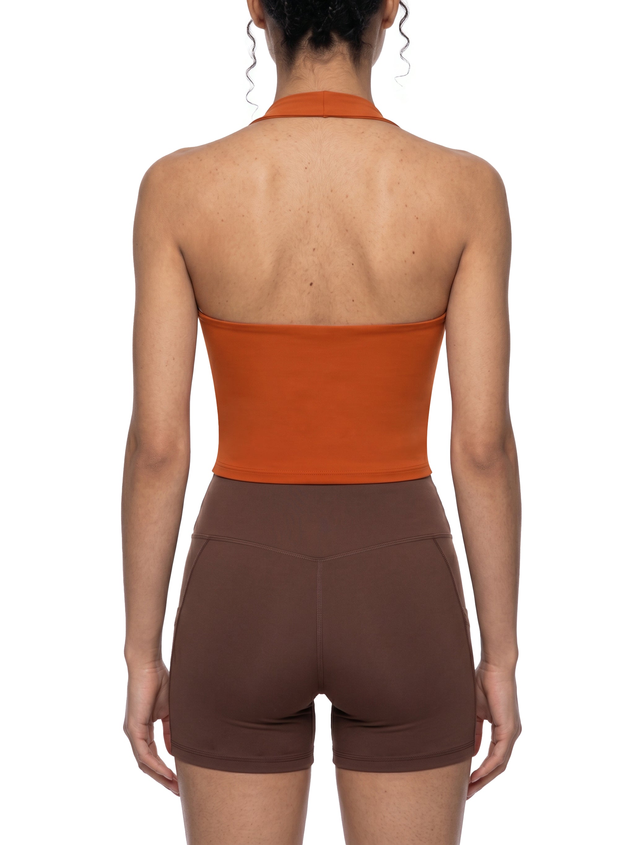Women's Halter Crop Sports Bra – Medium Support Activewear Bra