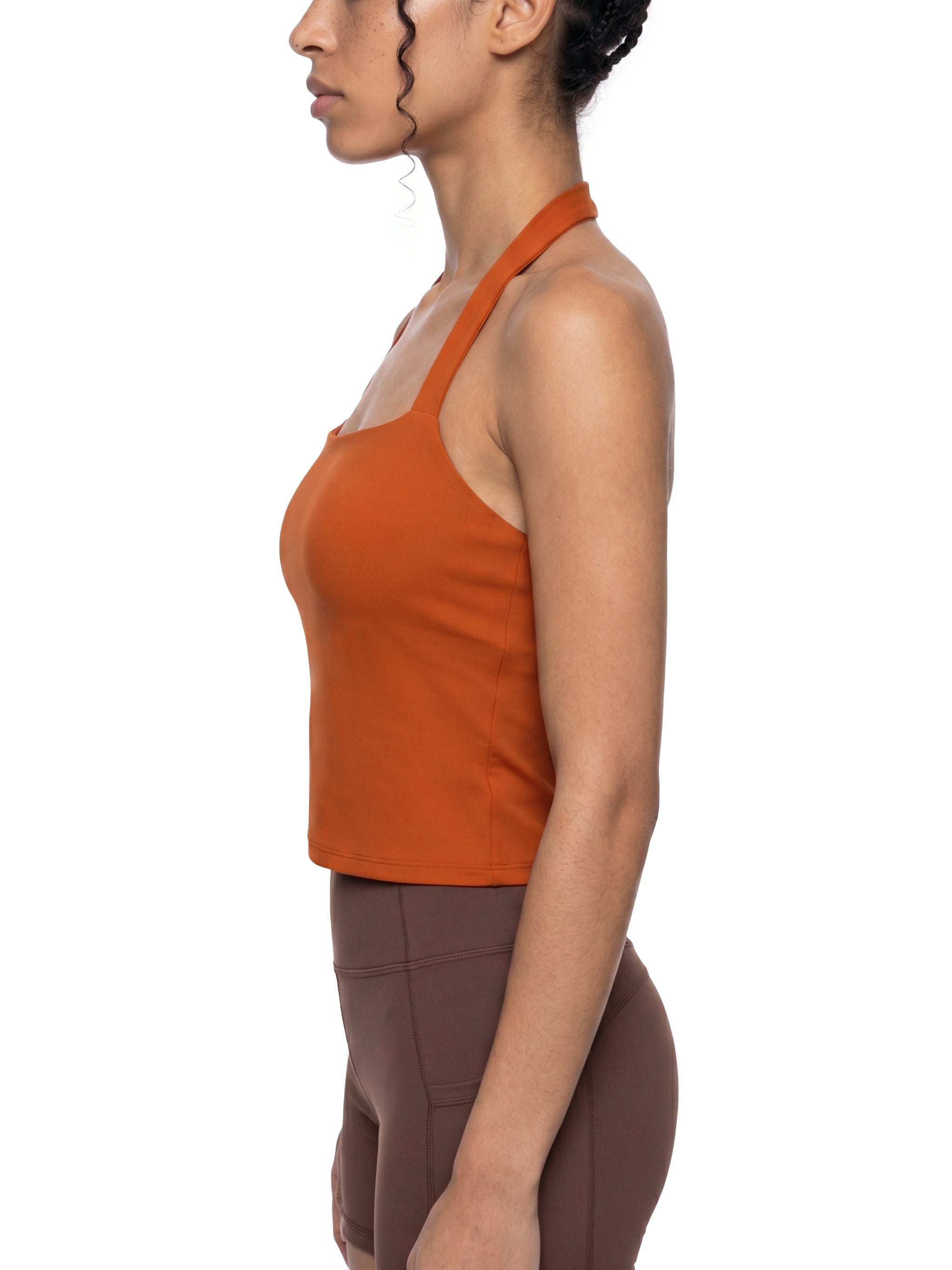 Women's Halter Crop Sports Bra – Medium Support Activewear Bra