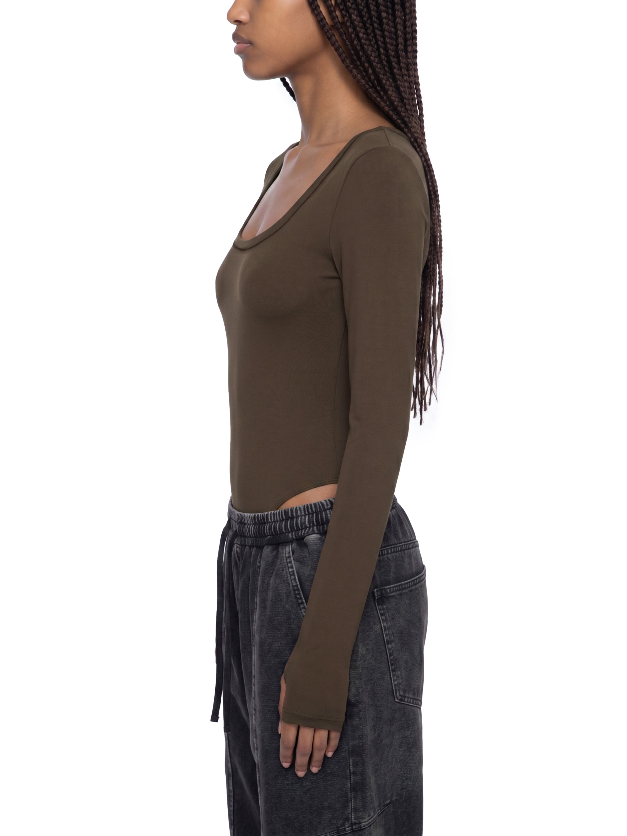 Women's Long Sleeve Performance Yoga Bodysuit – Sculpting Activewear One-Piece
