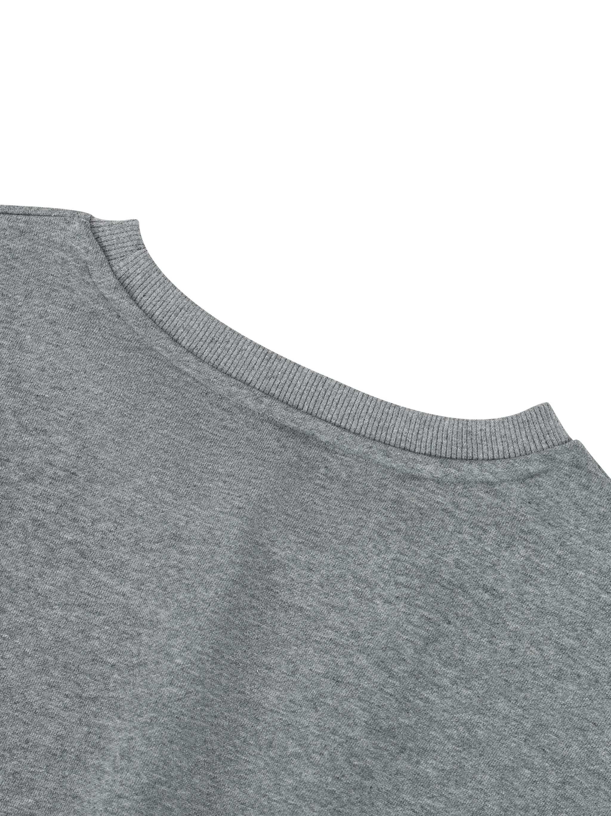 Women's Boxy Cropped Crewneck Sweatshirt – Oversized Casual Fleece Pullover
