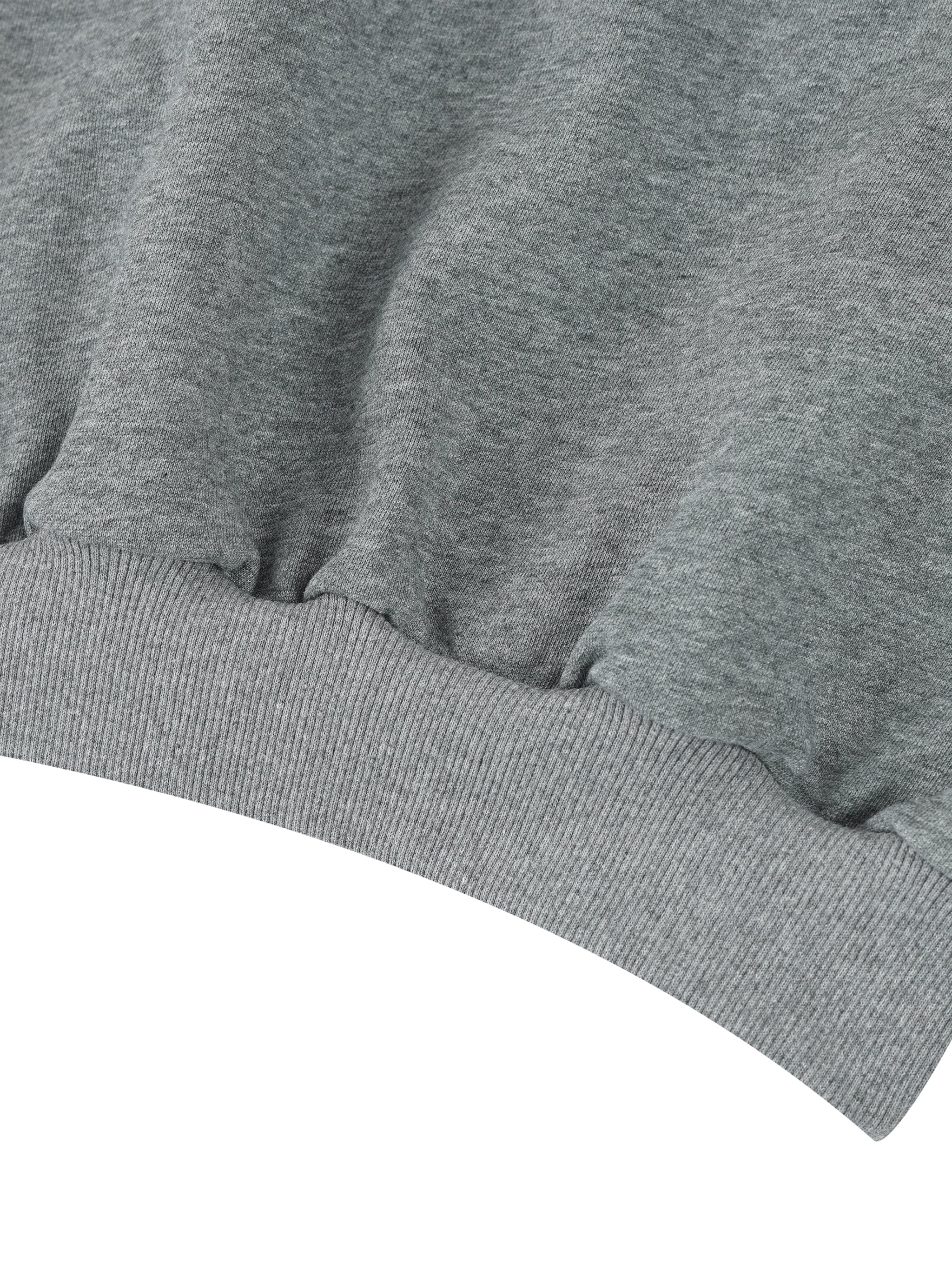 Women's Boxy Cropped Crewneck Sweatshirt – Oversized Casual Fleece Pullover