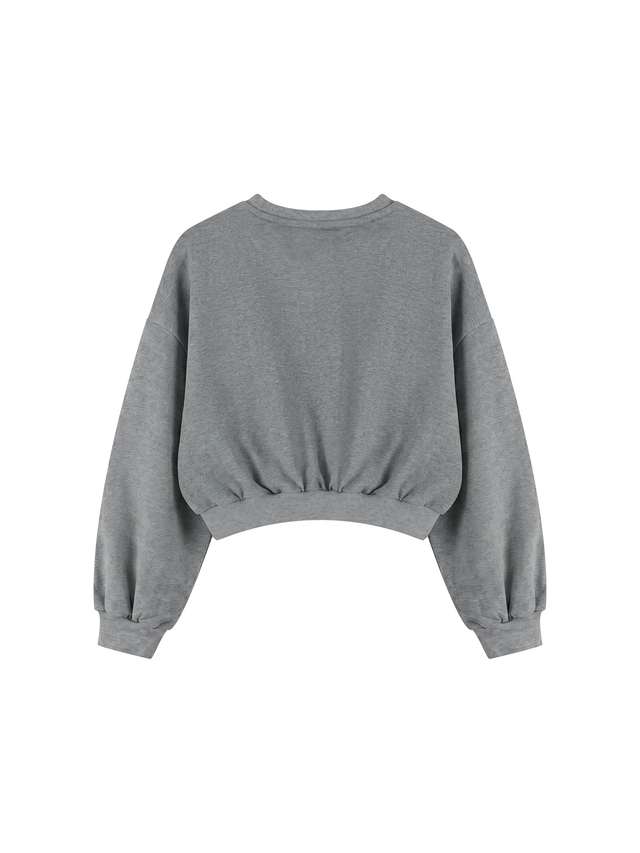 Women's Boxy Cropped Crewneck Sweatshirt – Oversized Casual Fleece Pullover