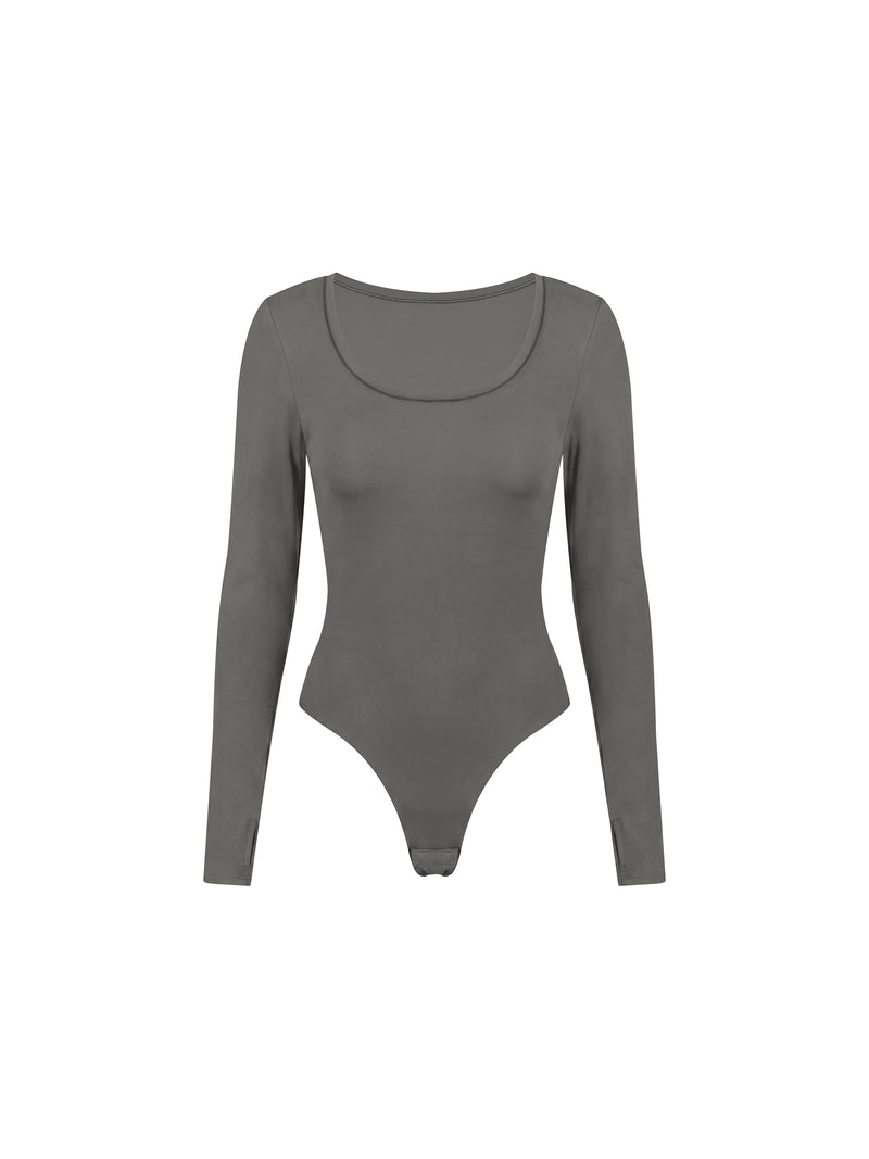 Women's Long Sleeve Performance Yoga Bodysuit – Sculpting Activewear One-Piece