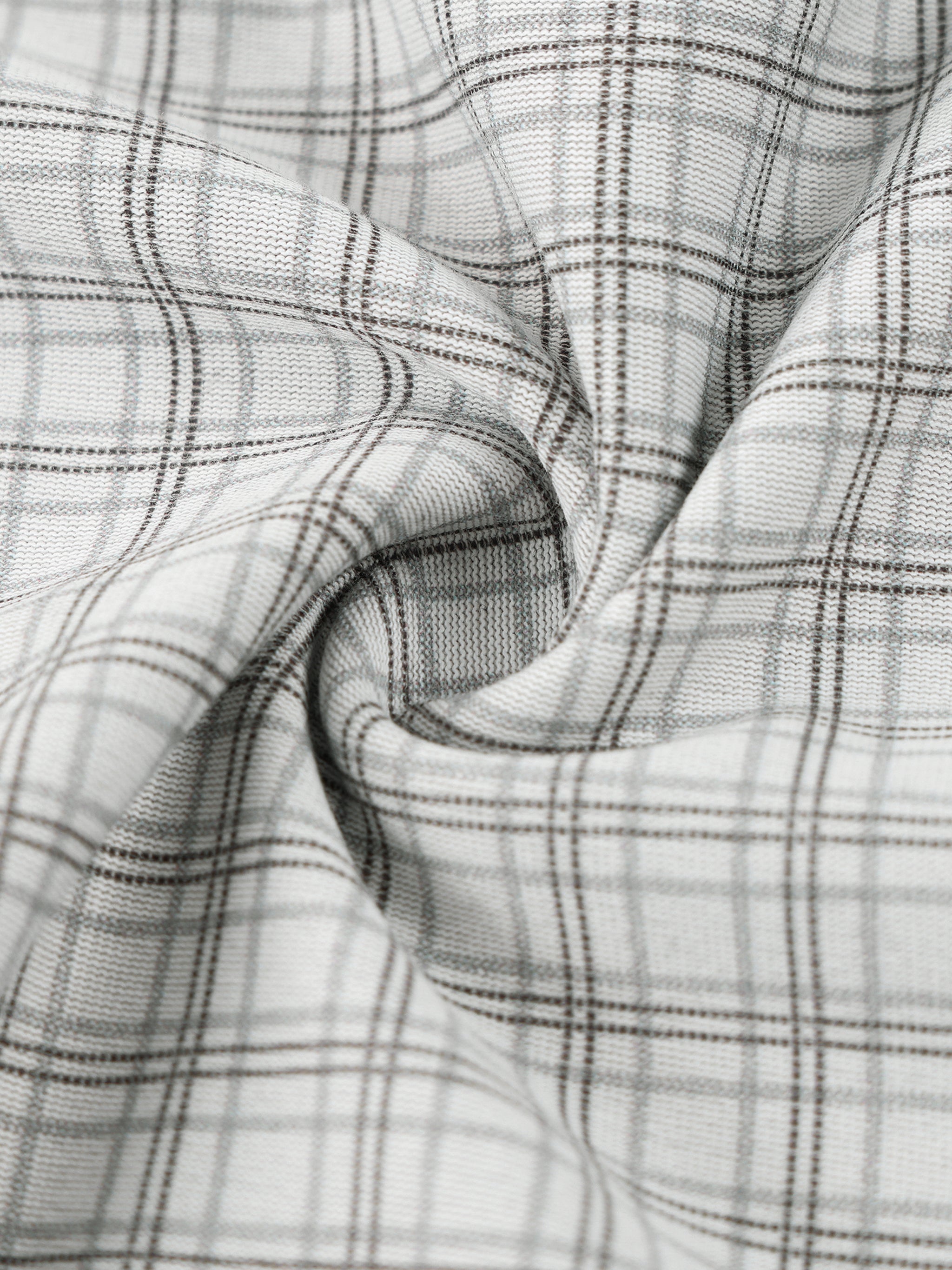 Unisex Boxy Plaid Lined Double Face T-Shirt – Oversized Layered Streetwear Tee