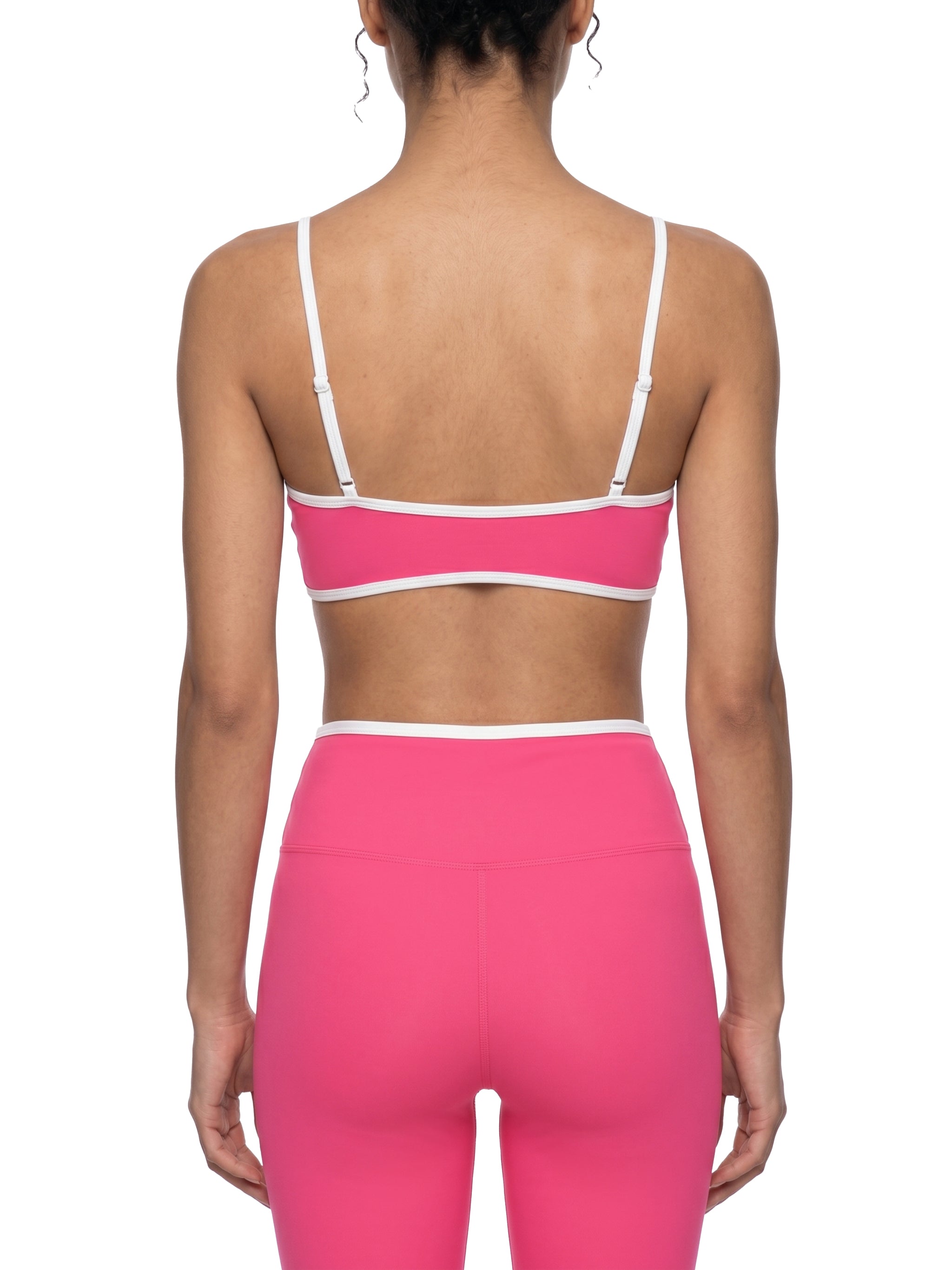 Women's Color Block Ruched V-Neck Sports Bra – Medium Support Activewear Bra