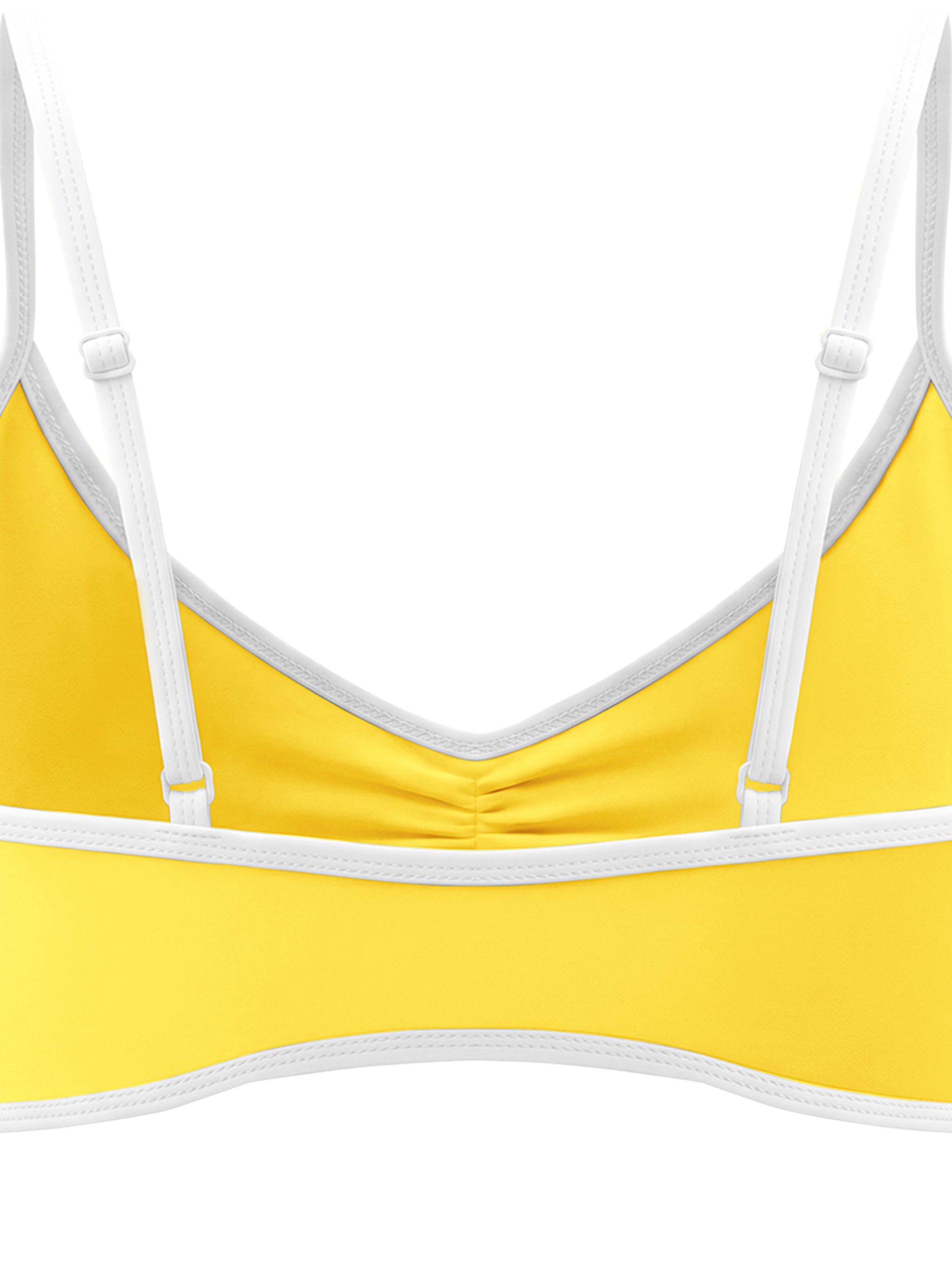 Women's Color Block Ruched V-Neck Sports Bra – Medium Support Activewear Bra