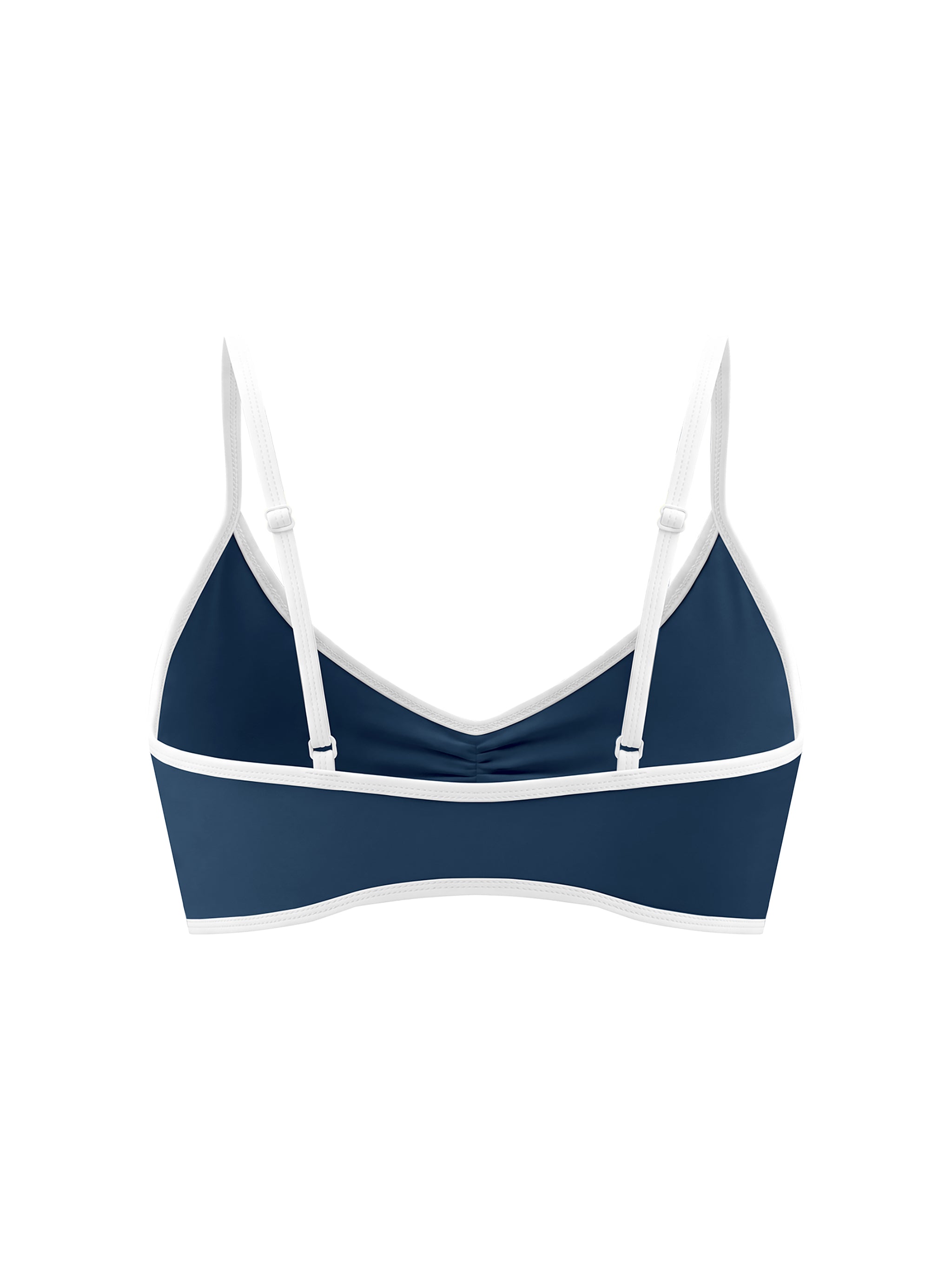 Women's Color Block Ruched V-Neck Sports Bra – Medium Support Activewear Bra