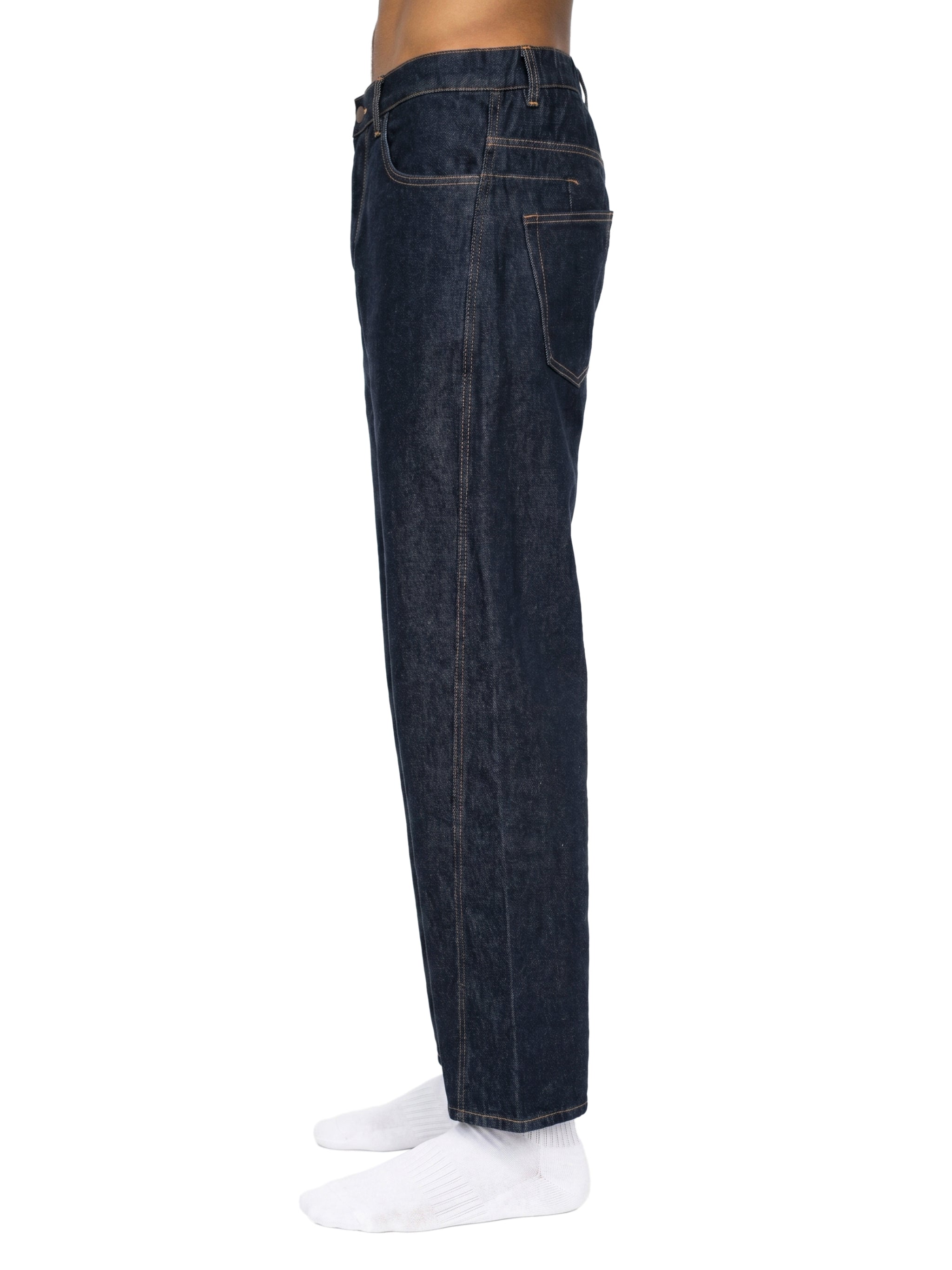 Men's Vintage Wash Barrel Leg Jeans – Relaxed Fit Premium Denim