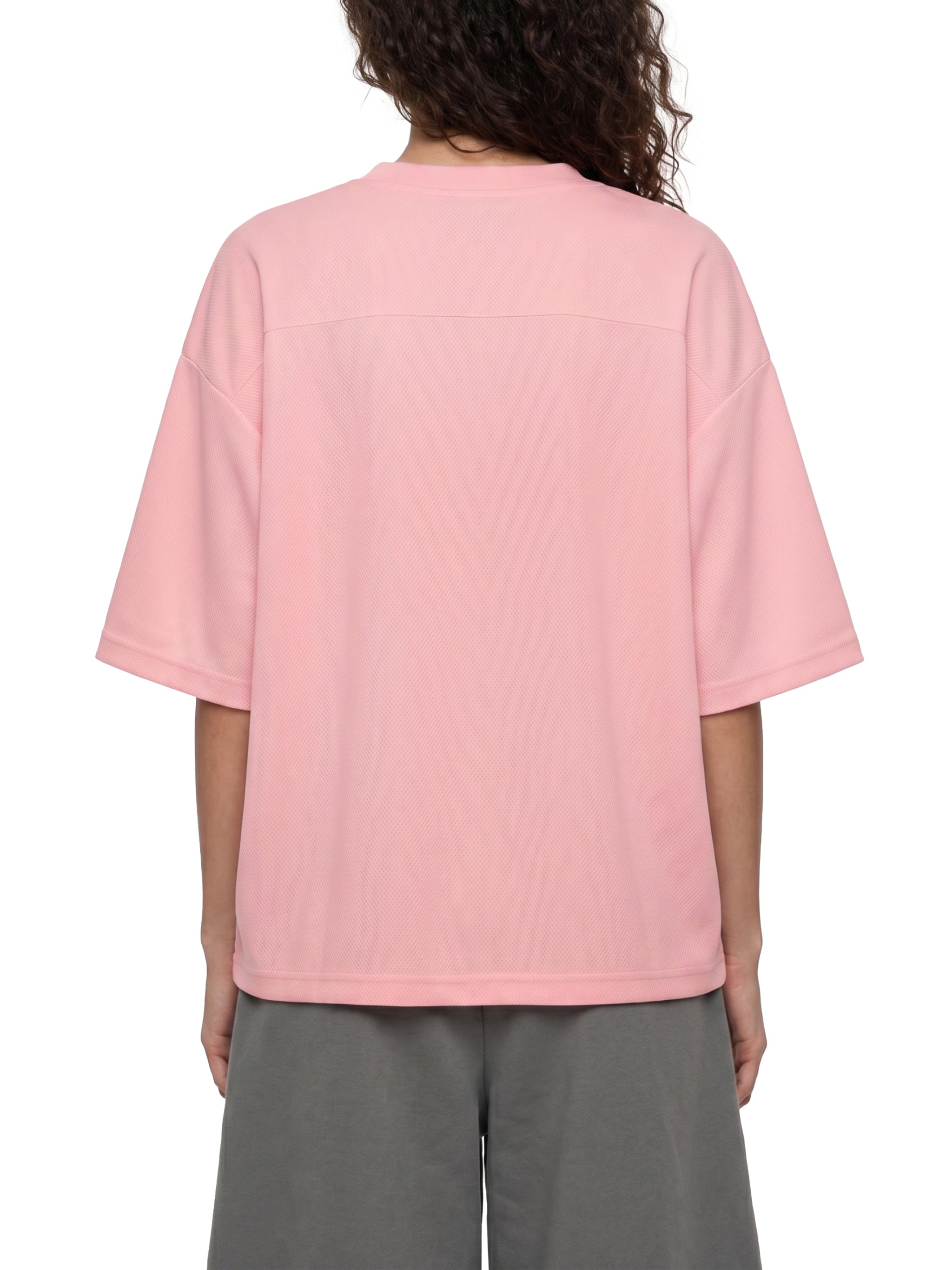 Unisex Boxy Mesh Crewneck T-Shirt – Oversized Breathable Streetwear Tee