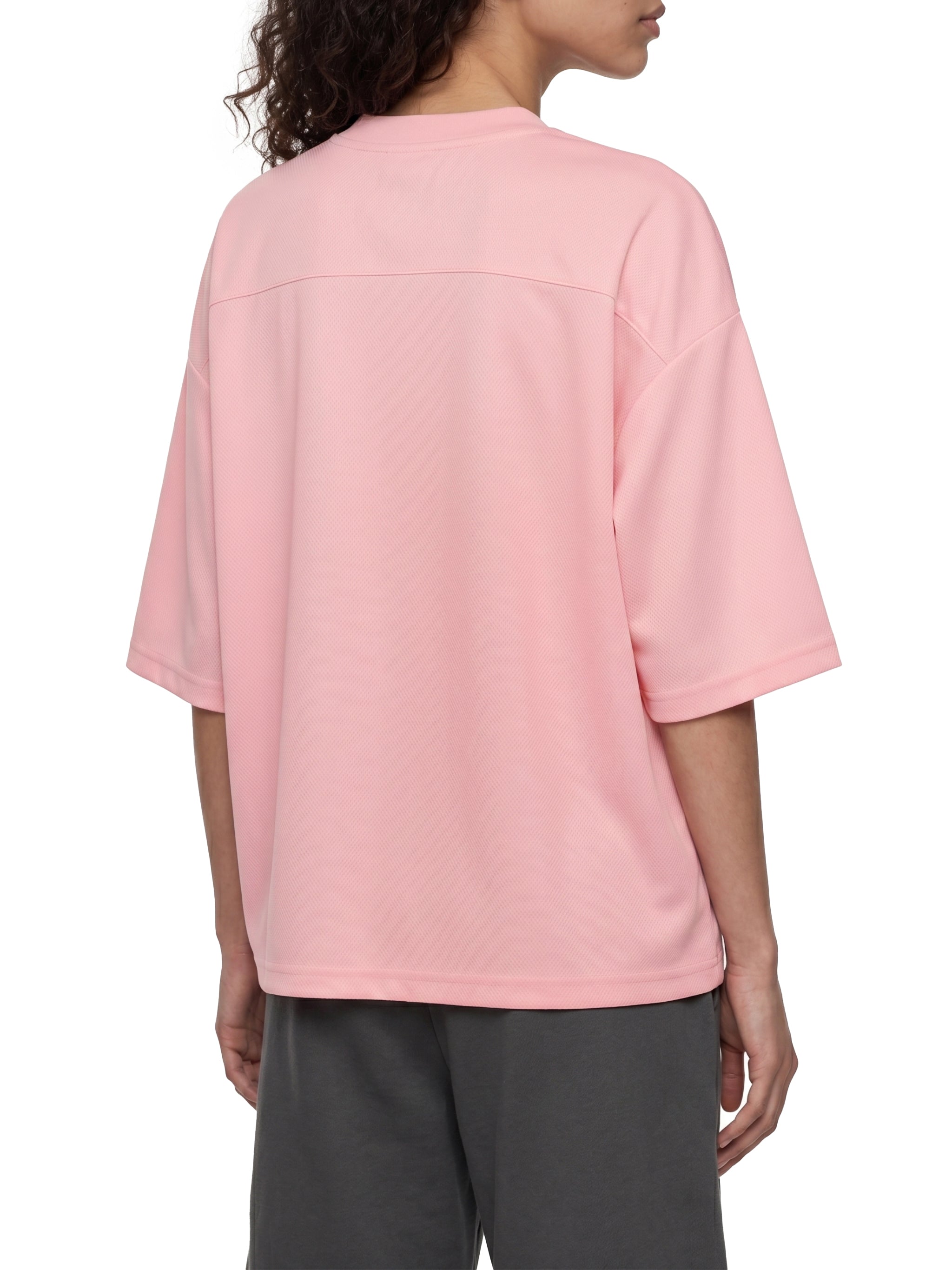 Unisex Boxy Mesh Crewneck T-Shirt – Oversized Breathable Streetwear Tee