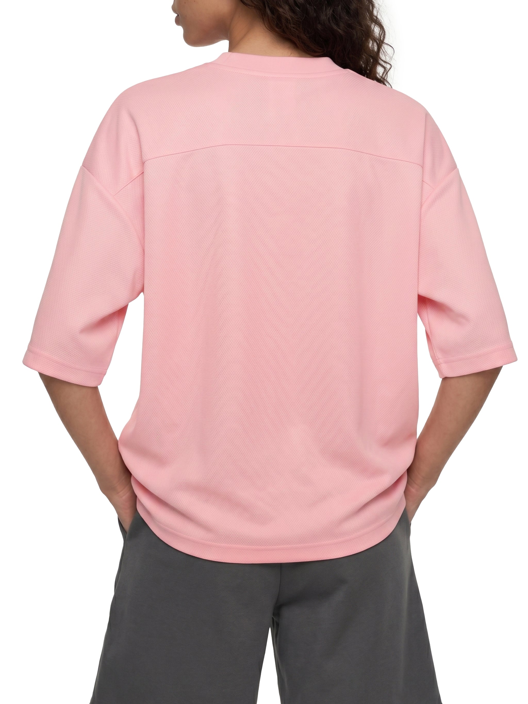 Unisex Boxy Mesh Crewneck T-Shirt – Oversized Breathable Streetwear Tee