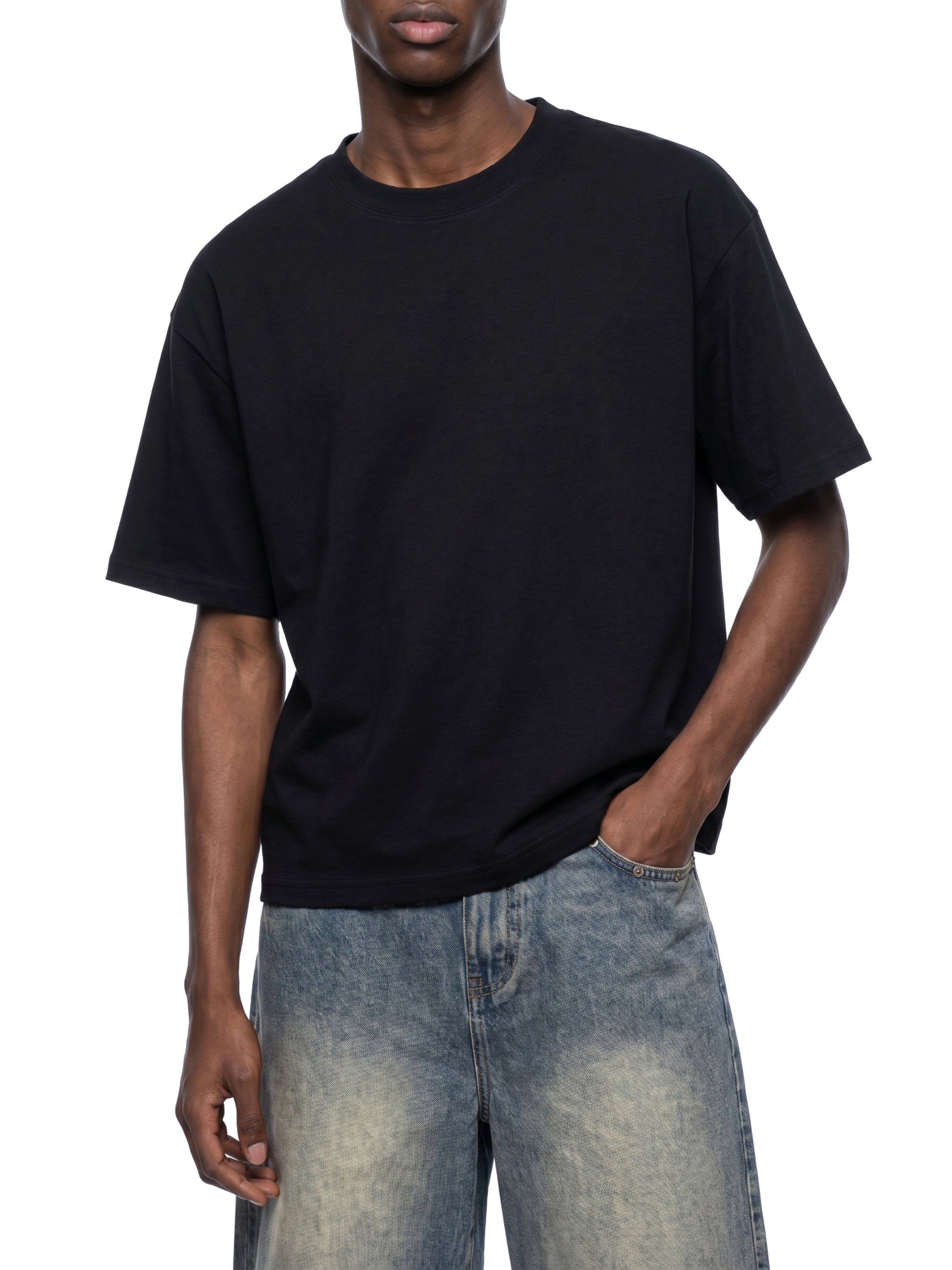 Unisex Oversized Boxy Drop Shoulder Crop T-Shirt – Premium Streetwear Tee