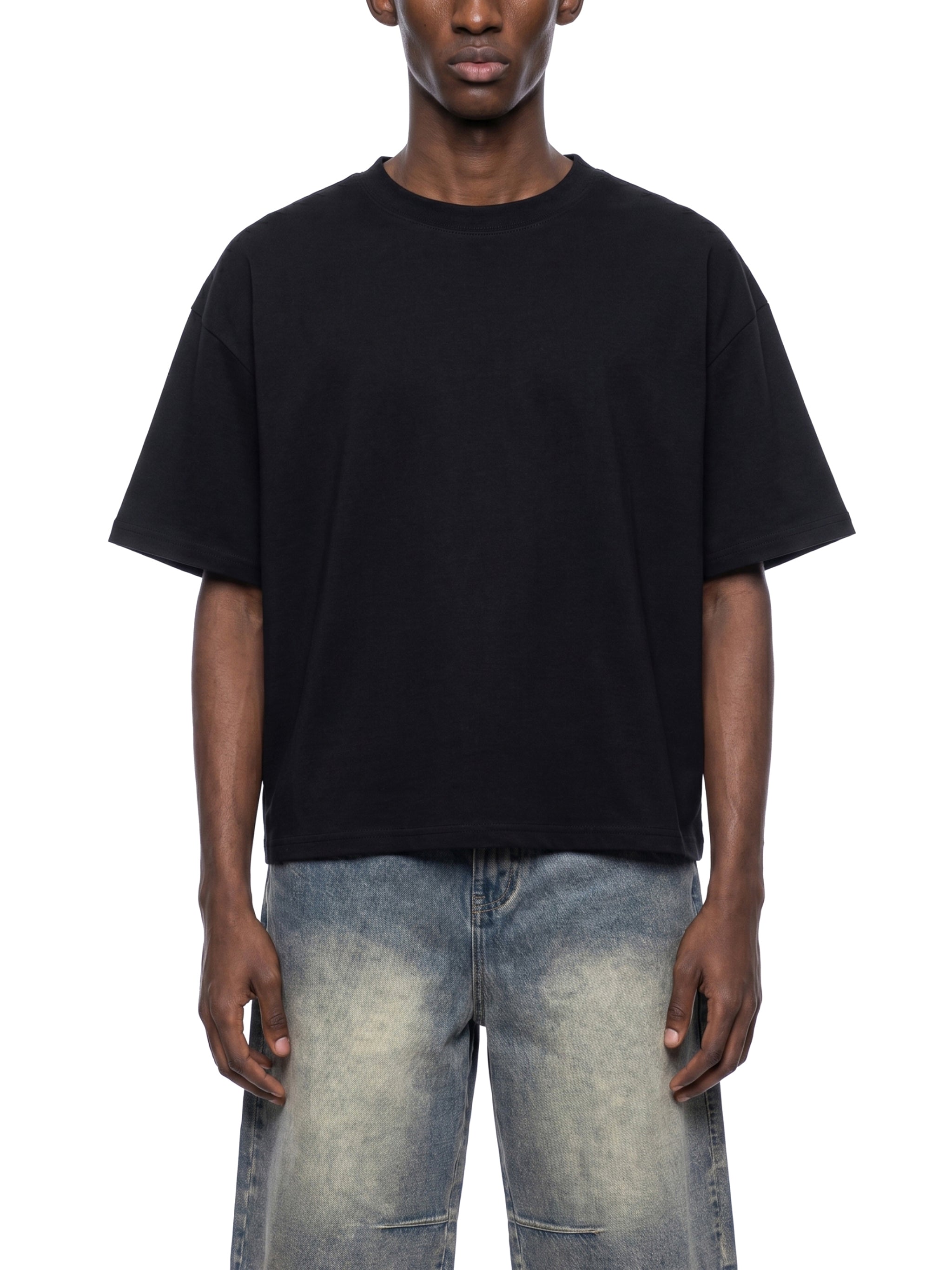Unisex Oversized Boxy Drop Shoulder Crop T-Shirt – Premium Streetwear Tee