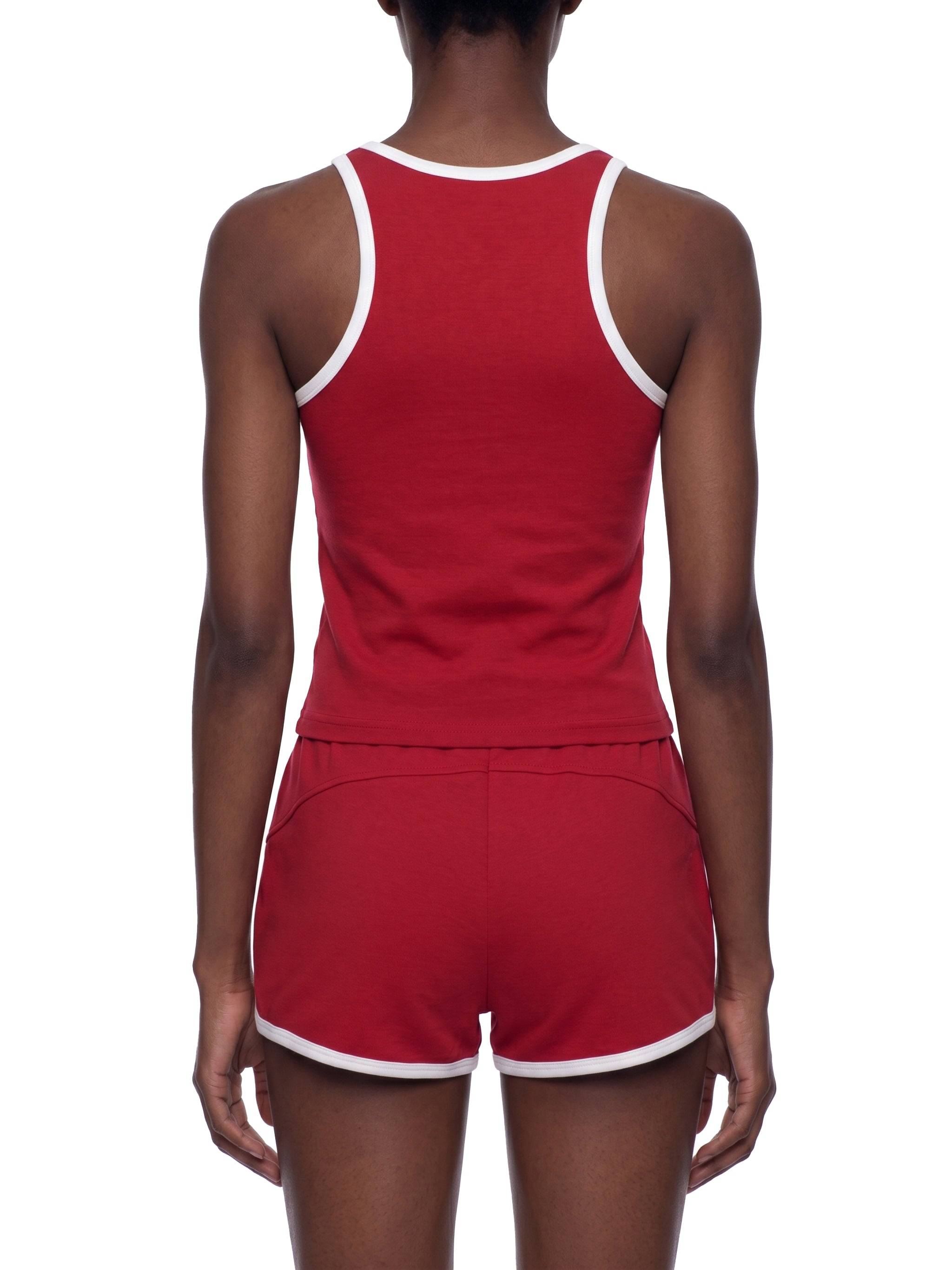 Women's Color Block Cropped Tank Top – Athletic Sleeveless Activewear Top
