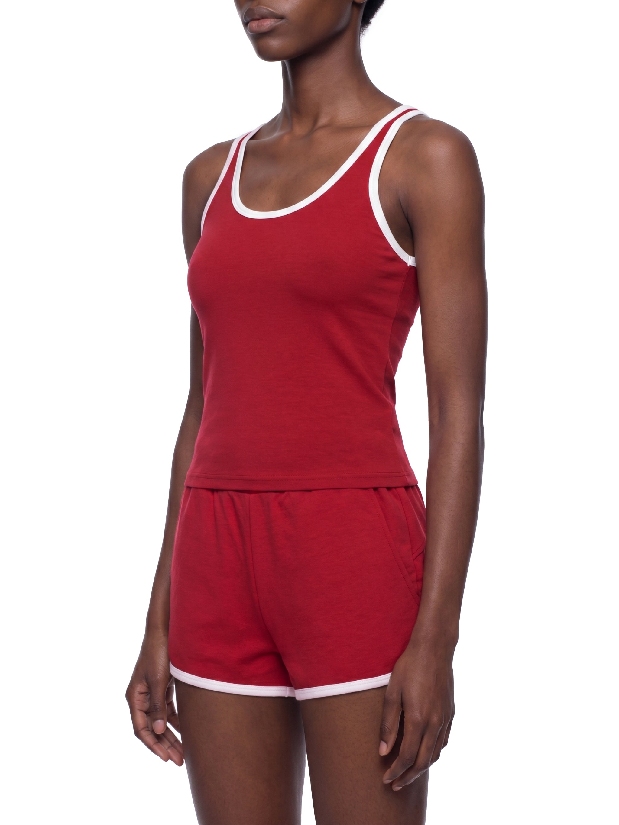 Women's Color Block Cropped Tank Top – Athletic Sleeveless Activewear Top