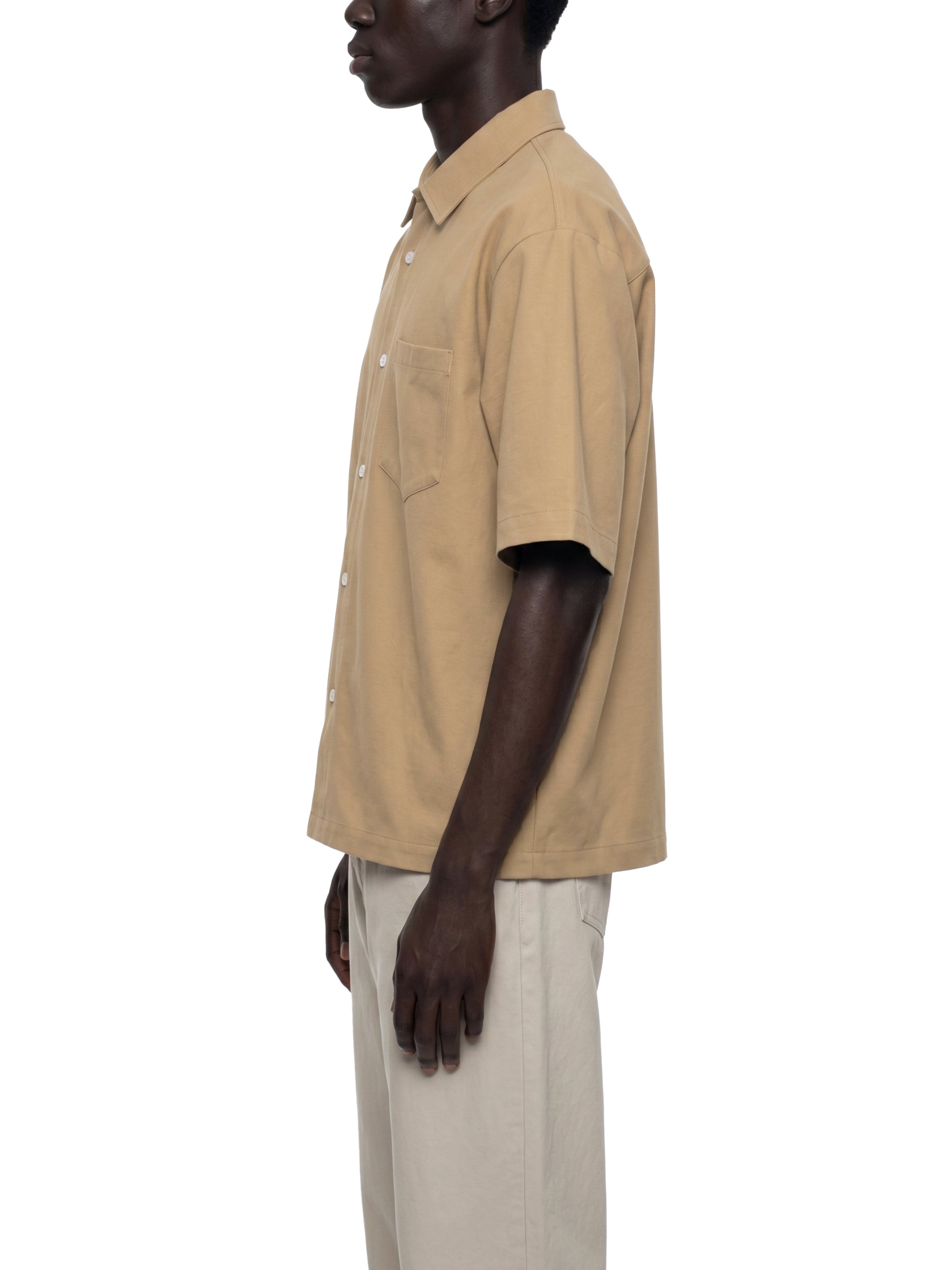 Unisex Heavyweight Boxy Short Sleeve Shirt – Oversized Premium Streetwear Button-Up