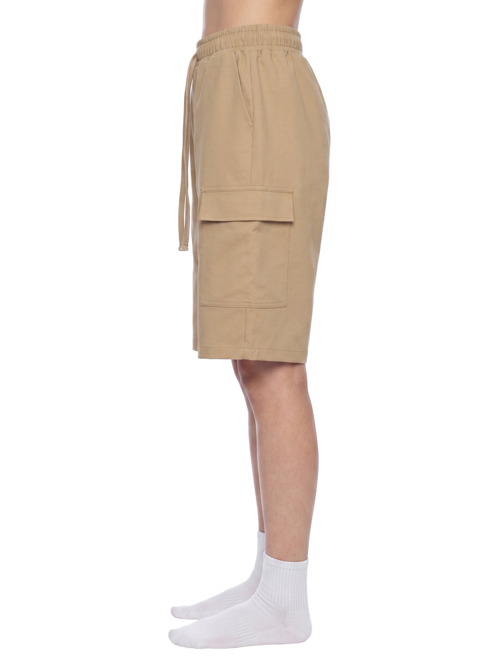 Unisex Drawstring Cargo Shorts – Relaxed Fit Utility Streetwear Shorts with Pockets