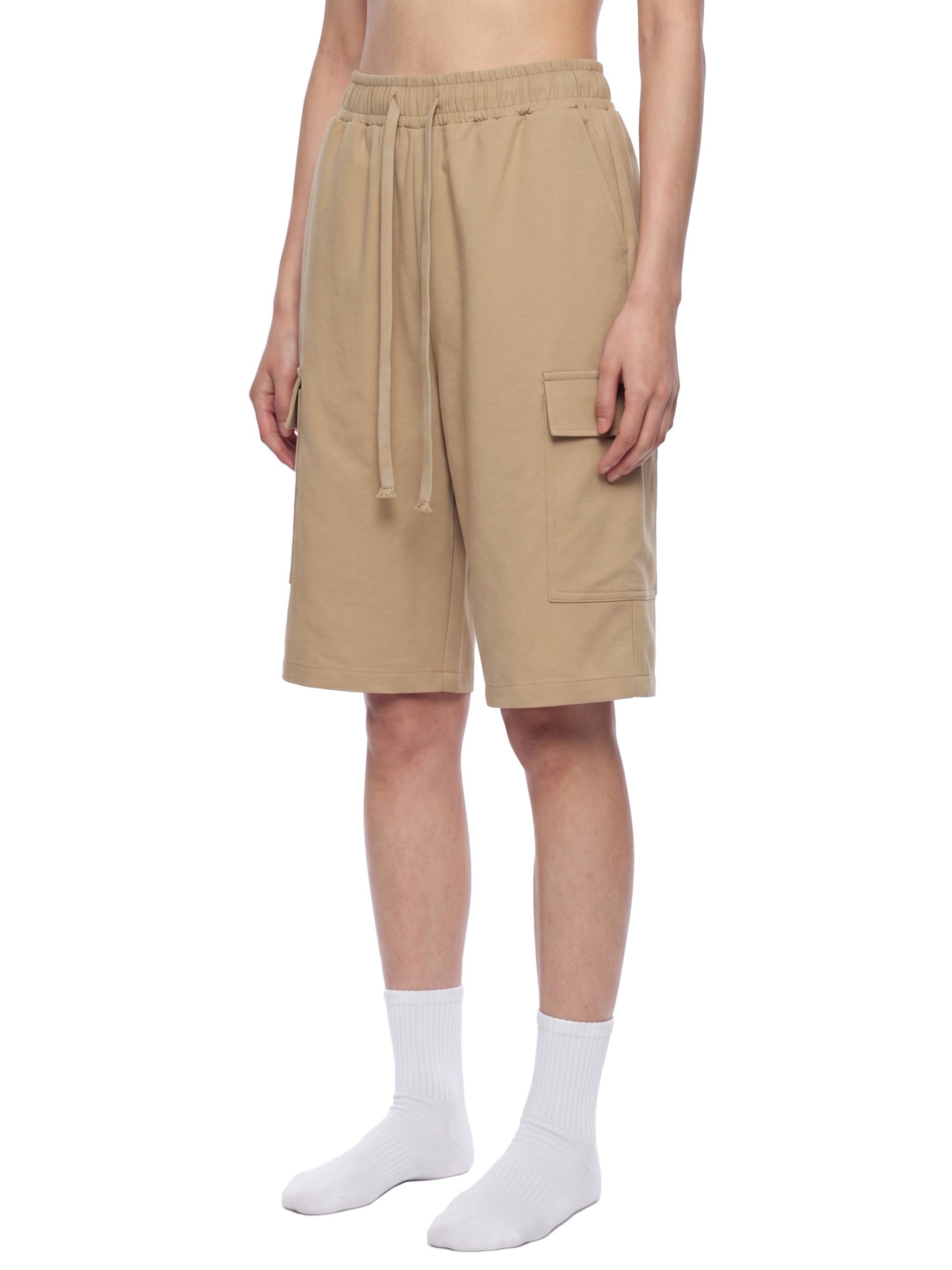 Unisex Drawstring Cargo Shorts – Relaxed Fit Utility Streetwear Shorts with Pockets