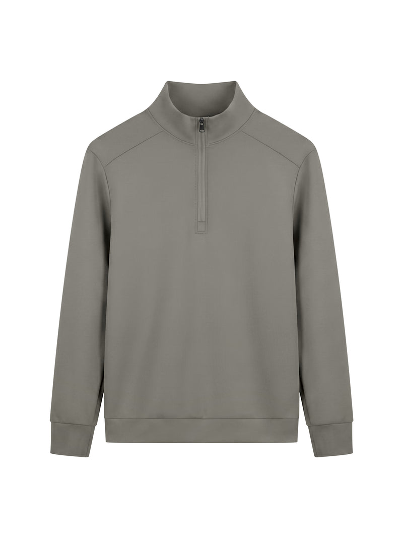 Men's Quarter Zip Sweatshirt – Premium Mock Neck Pullover