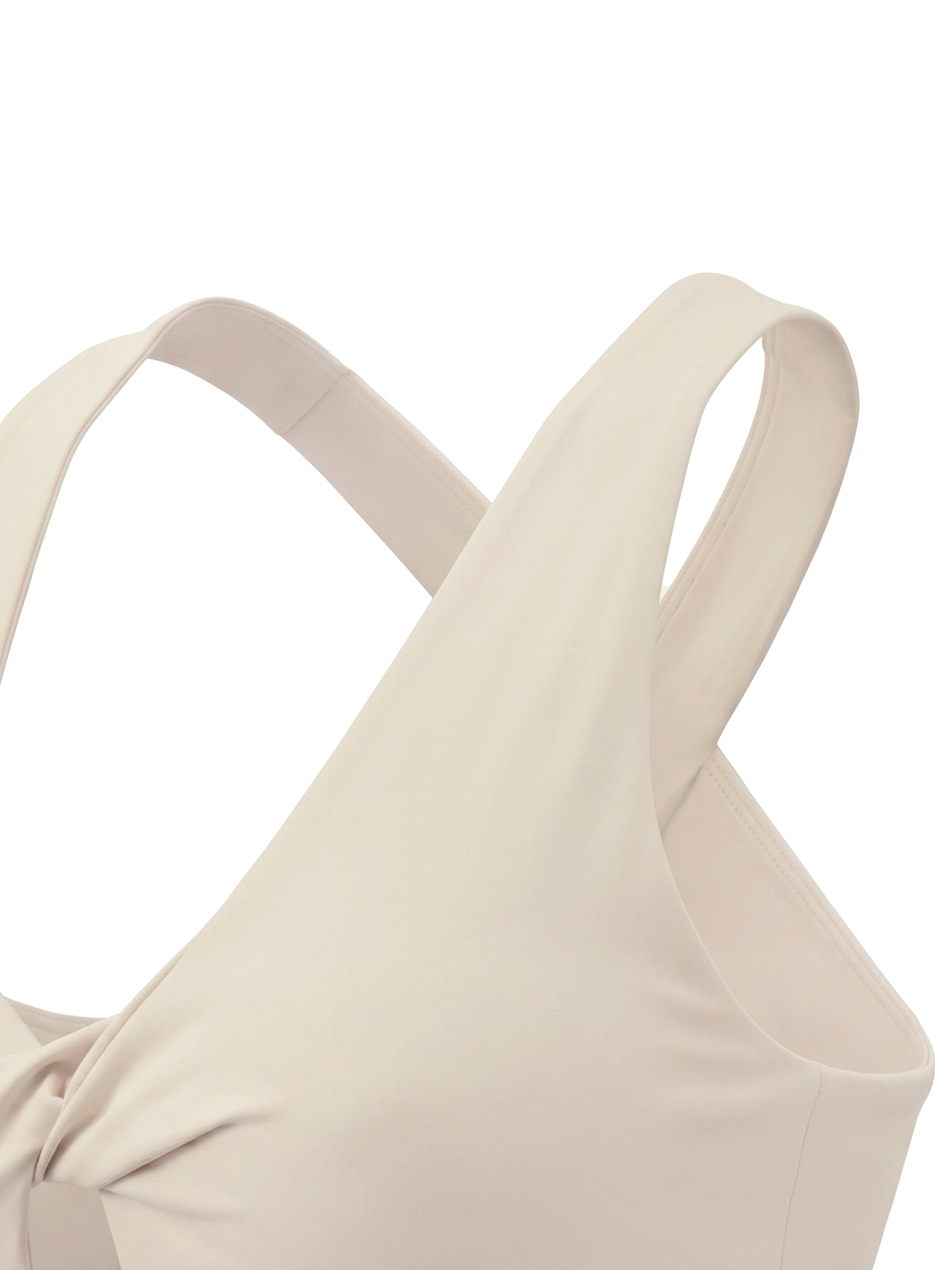 Women's Twist Front V-Neck Sports Bra – Seamless Medium Support Activewear Bra