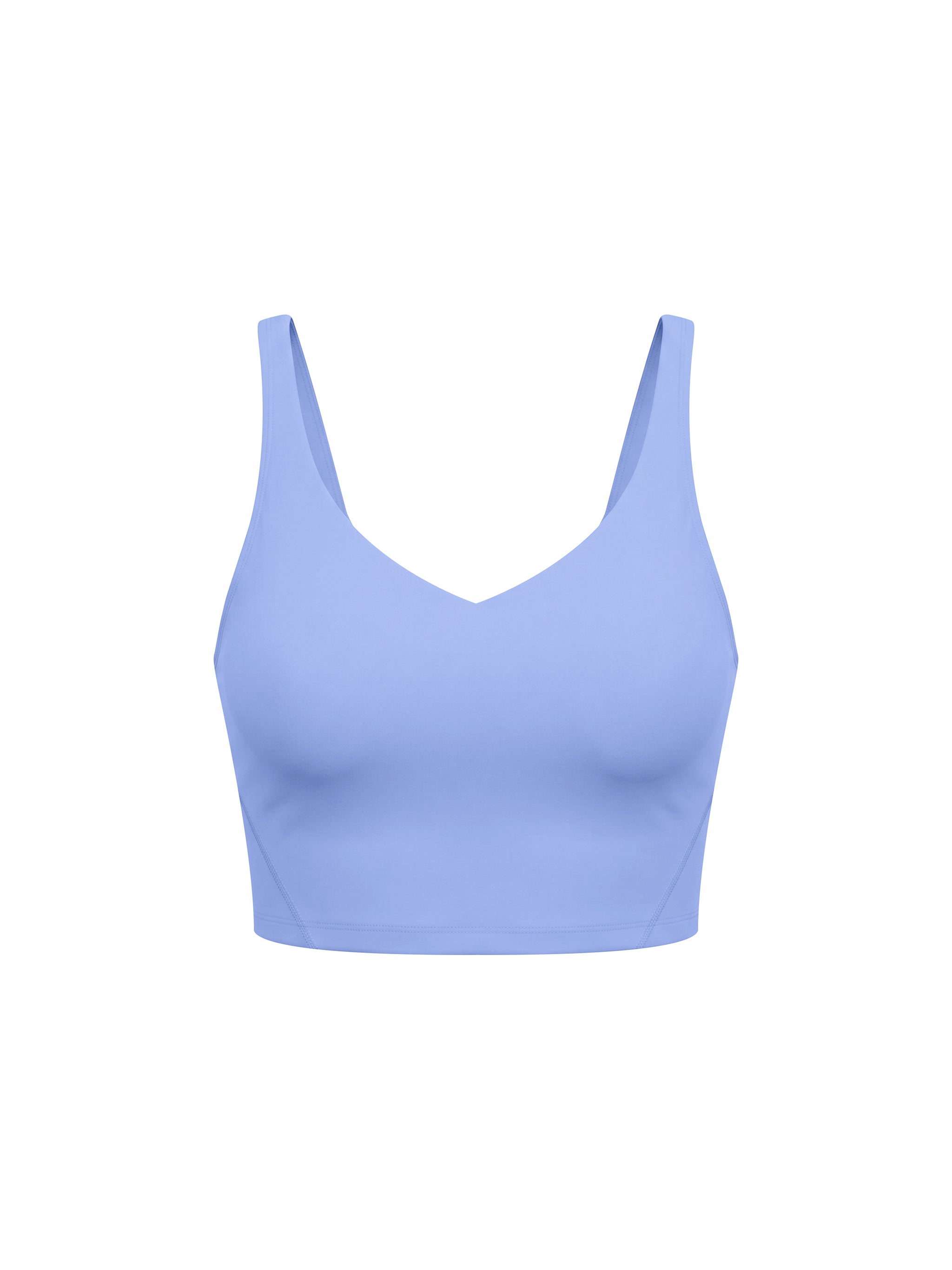 Women's V-Neck Yoga Sports Bra – Seamless Medium Support Workout & Activewear Bra