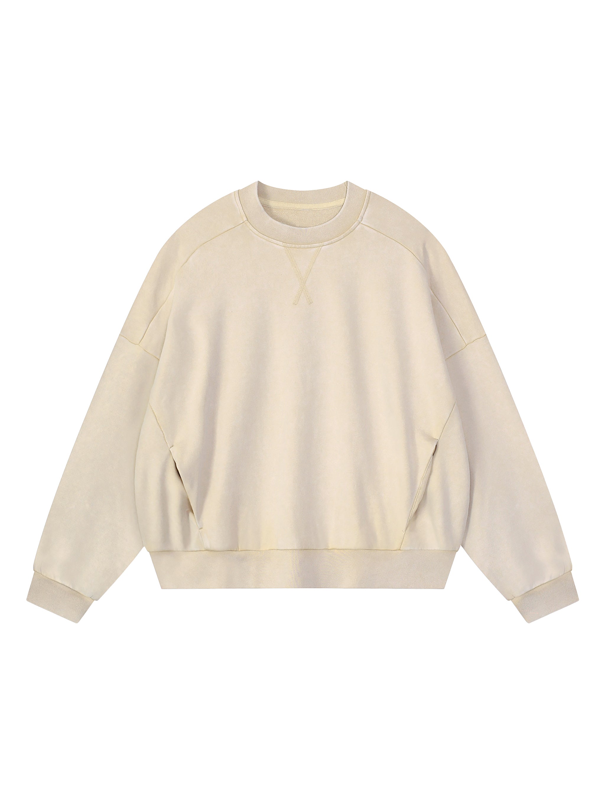 Unisex Mineral Wash Boxy Sweatshirt – Oversized Heavyweight Vintage Streetwear Crewneck